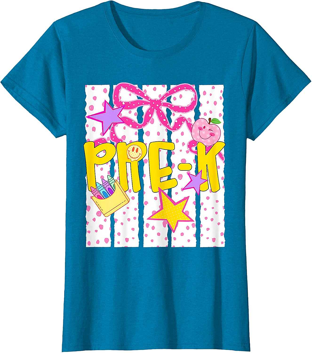  Pre-K Cute Coquette Bow T-Shirt - Back to School Girl Tee