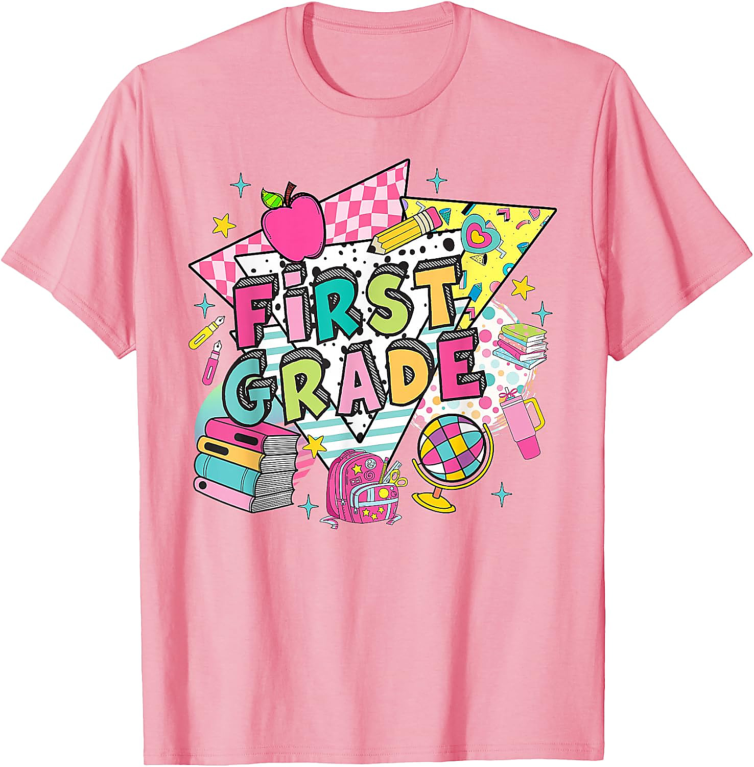 First Grade Retro 90s Back to School T-Shirt