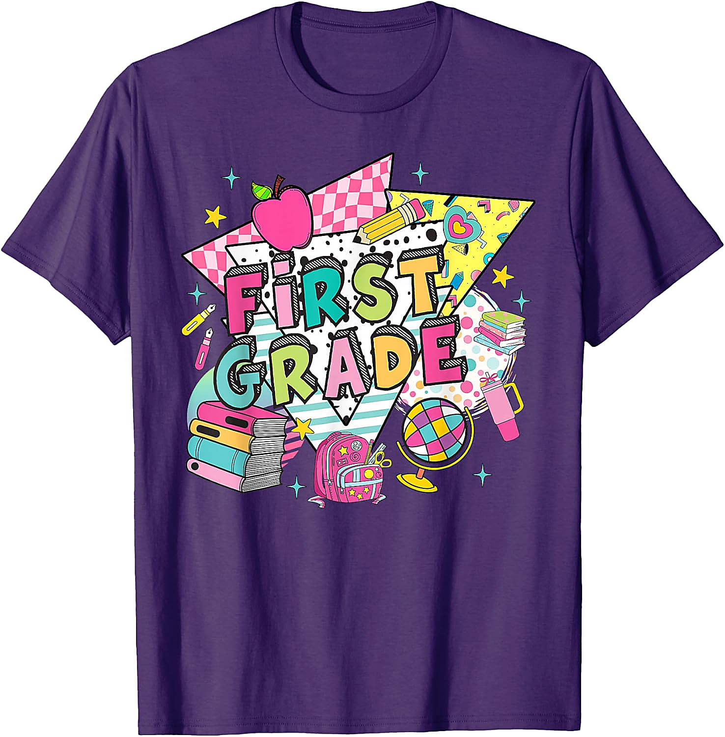 First Grade Retro 90s Back to School T-Shirt