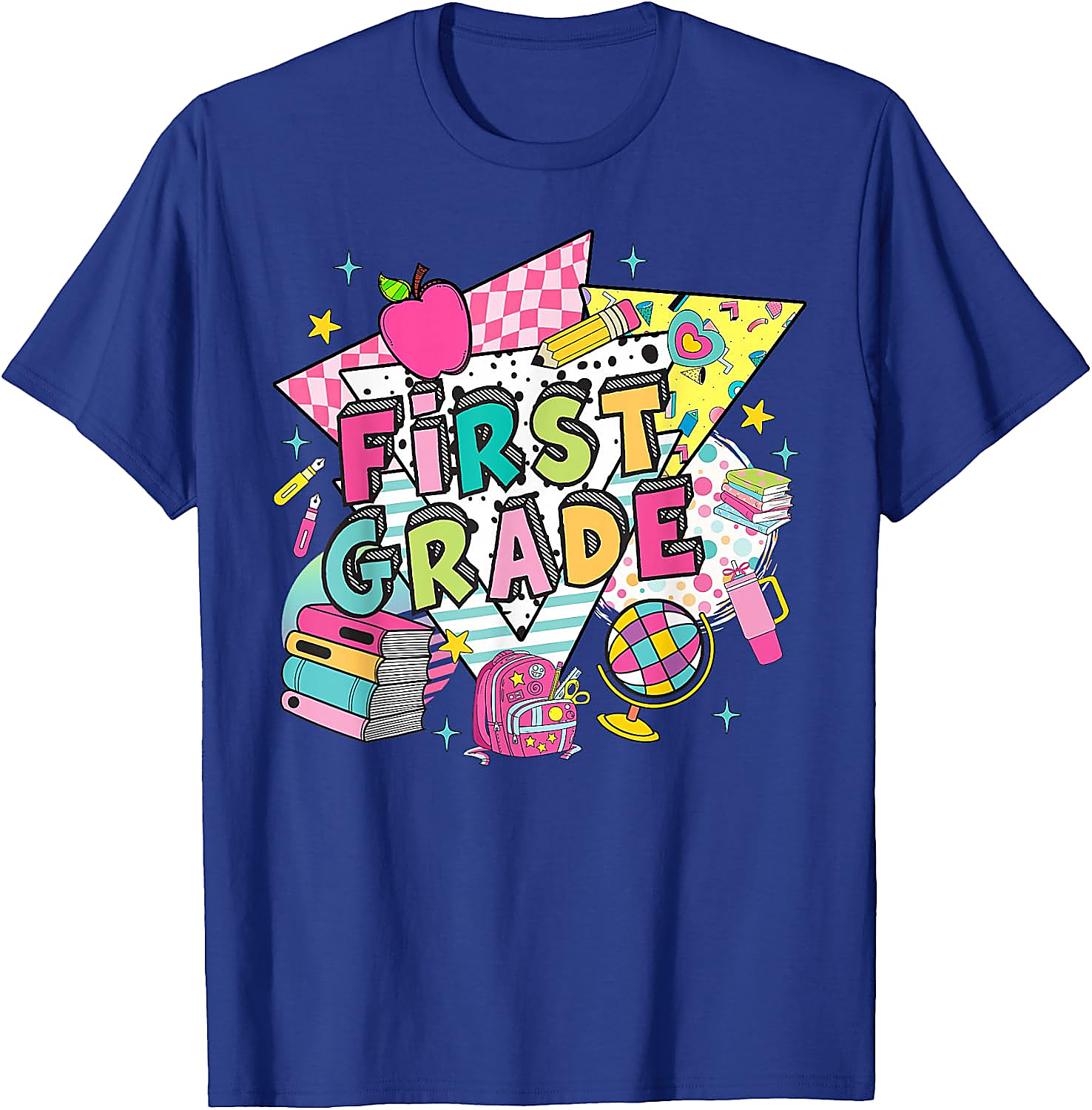 First Grade Retro 90s Back to School T-Shirt