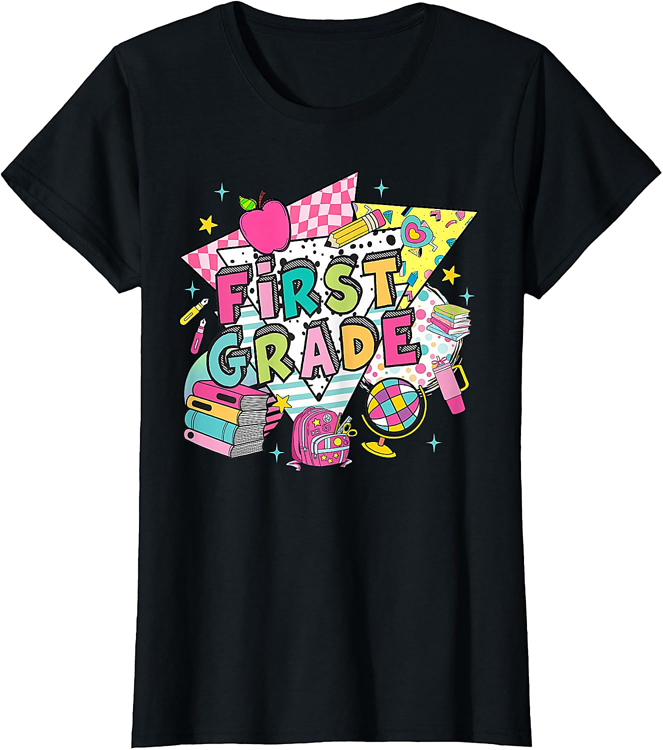 First Grade Retro 90s Back to School T-Shirt