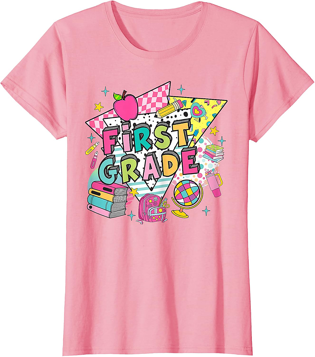 First Grade Retro 90s Back to School T-Shirt