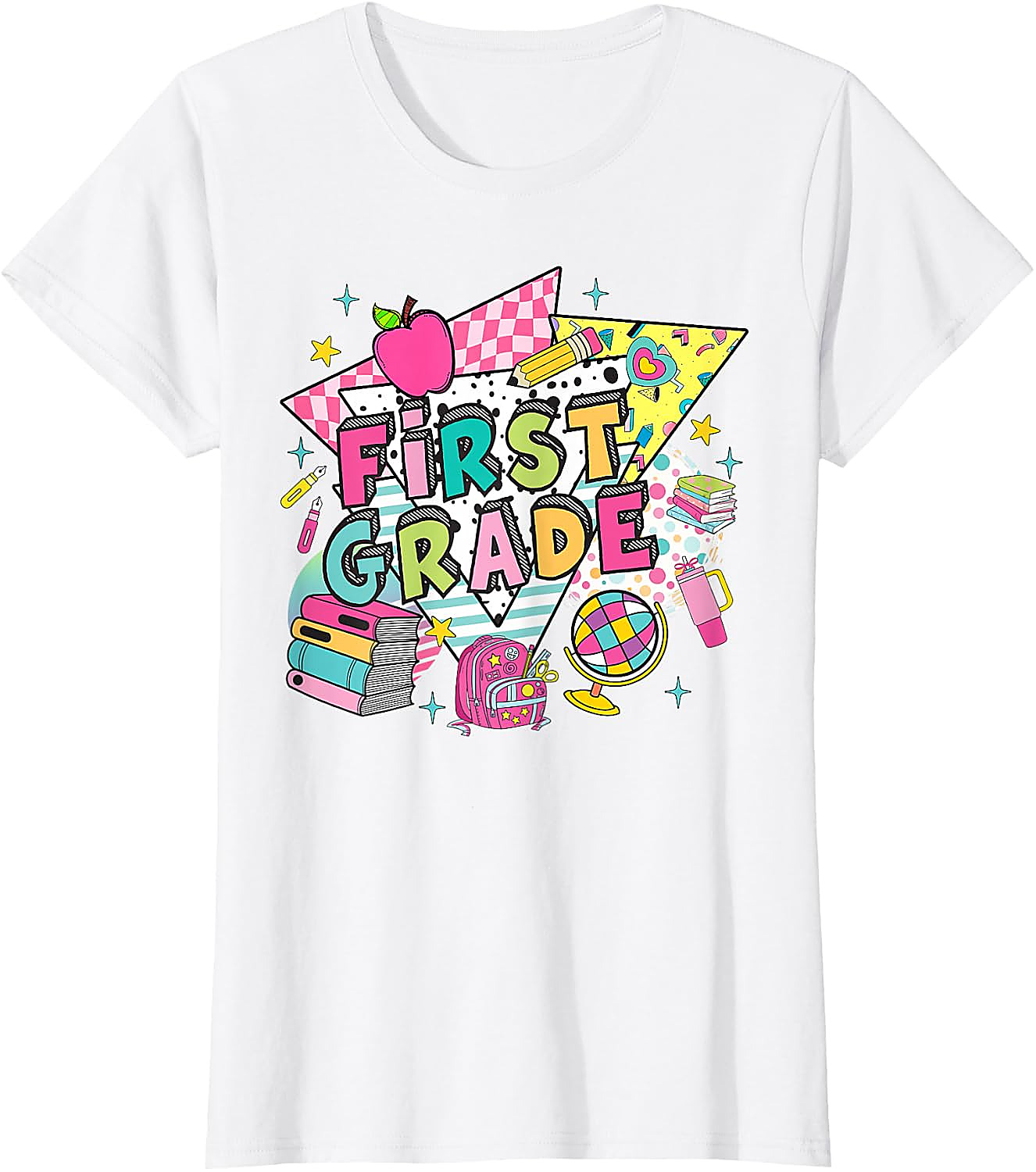 First Grade Retro 90s Back to School T-Shirt