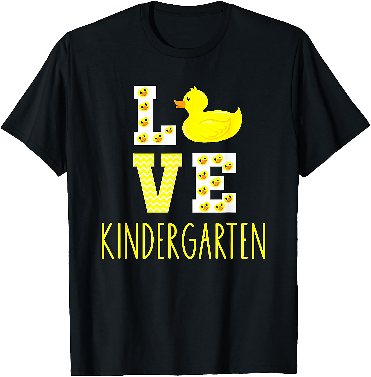 Love Kindergarten Duck Teacher T-Shirt | Back to School Tee