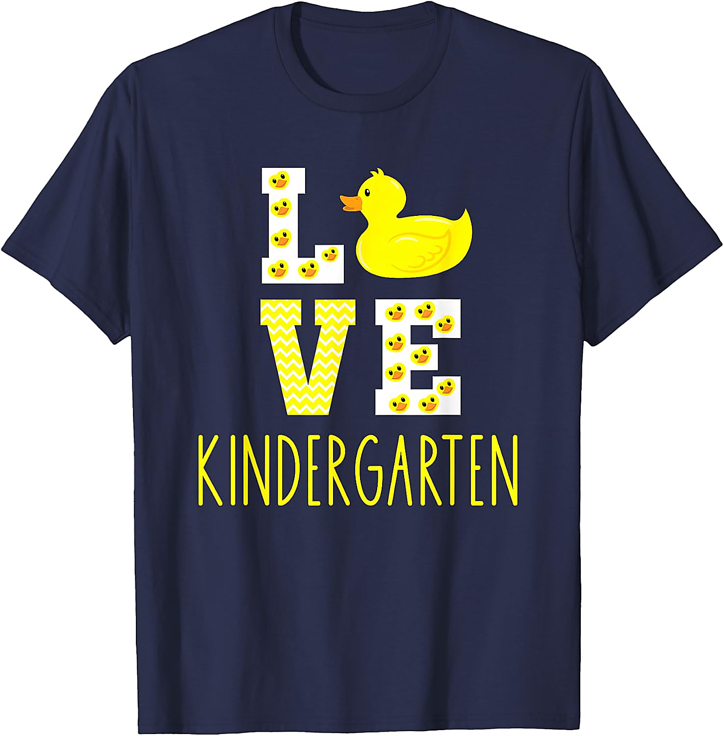 Love Kindergarten Duck Teacher T-Shirt | Back to School Tee