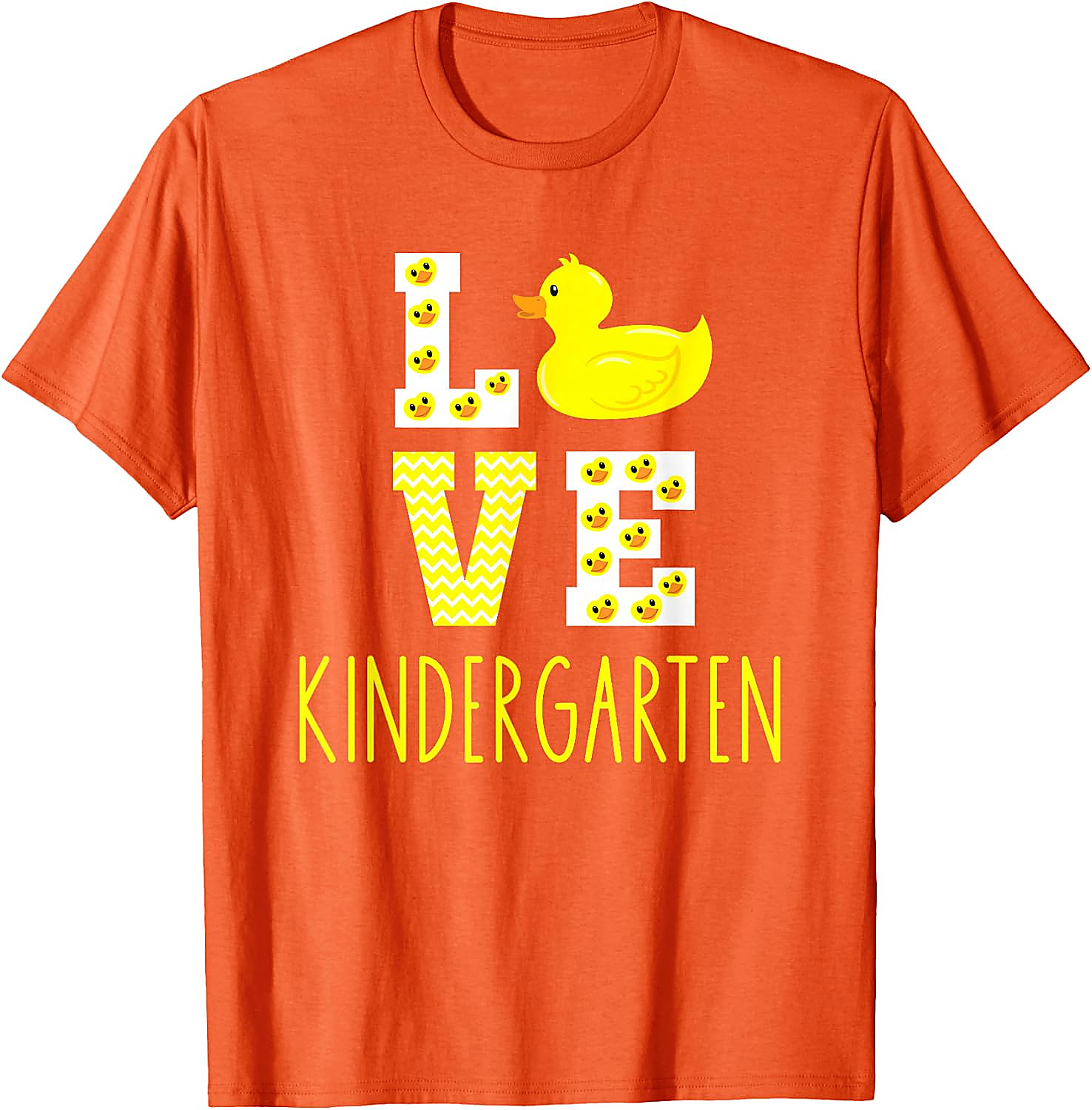 Love Kindergarten Duck Teacher T-Shirt | Back to School Tee