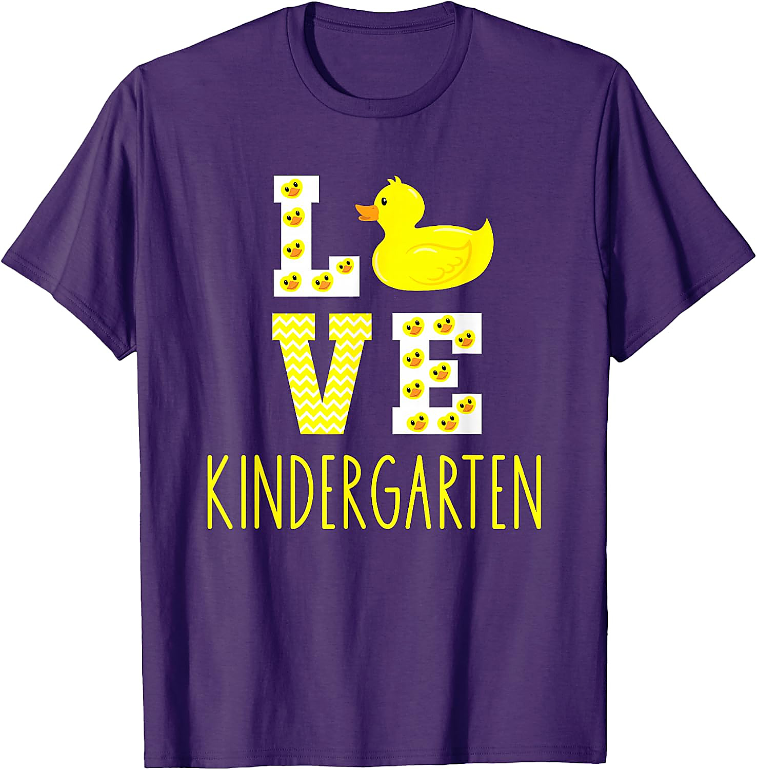 Love Kindergarten Duck Teacher T-Shirt | Back to School Tee