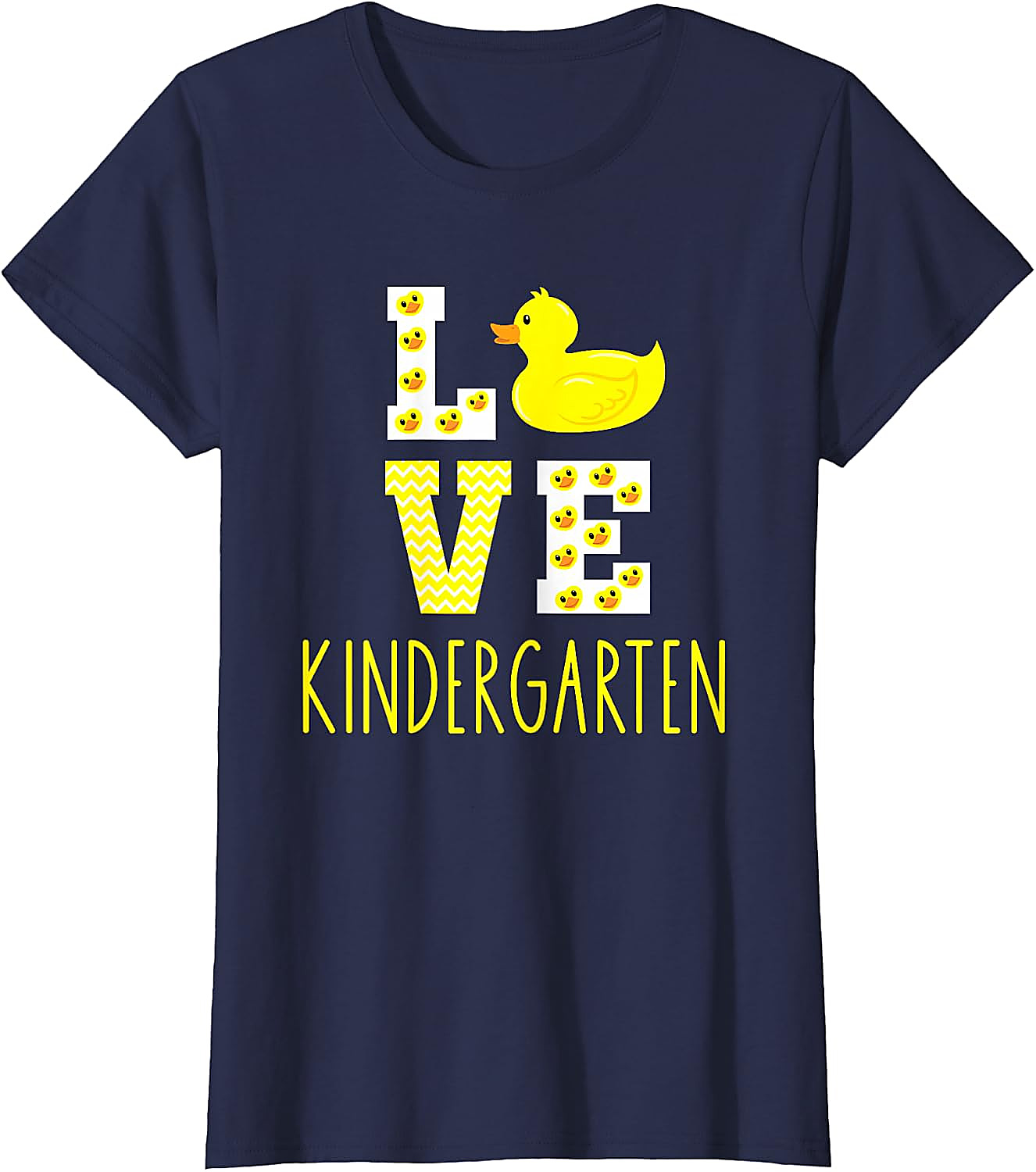 Love Kindergarten Duck Teacher T-Shirt | Back to School Tee
