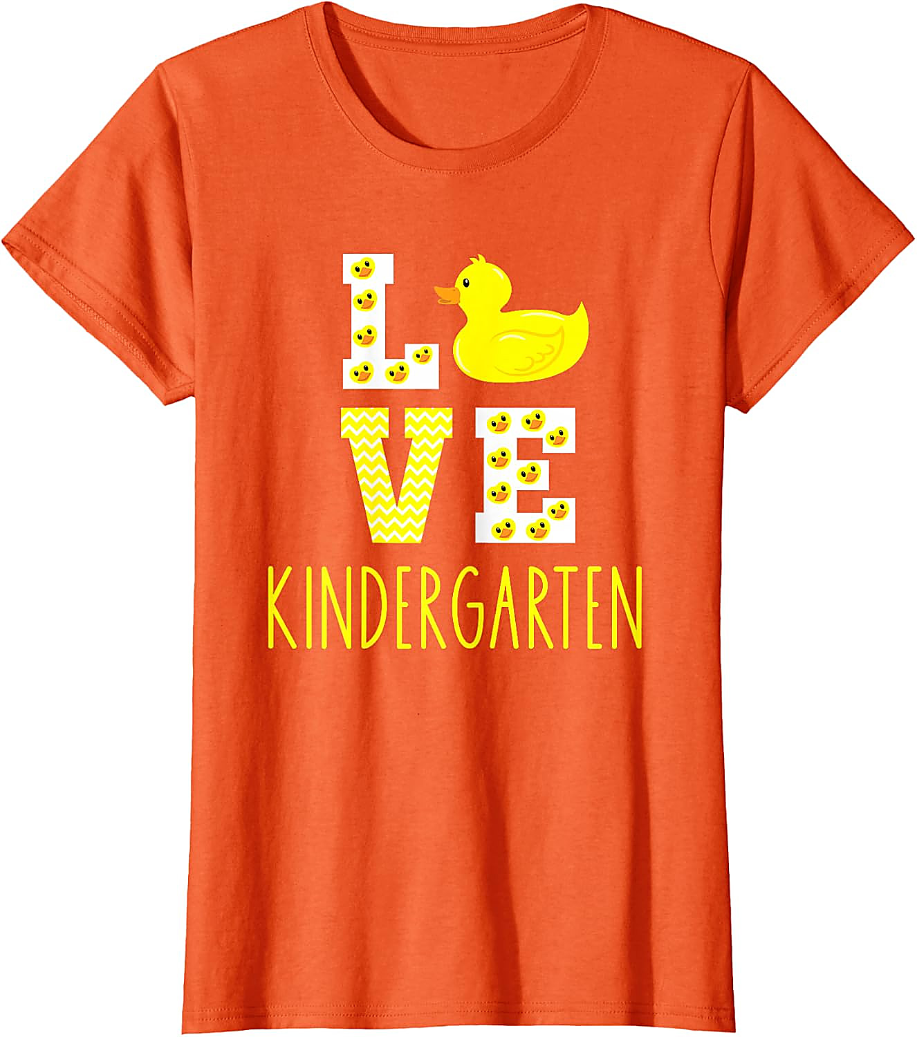 Love Kindergarten Duck Teacher T-Shirt | Back to School Tee