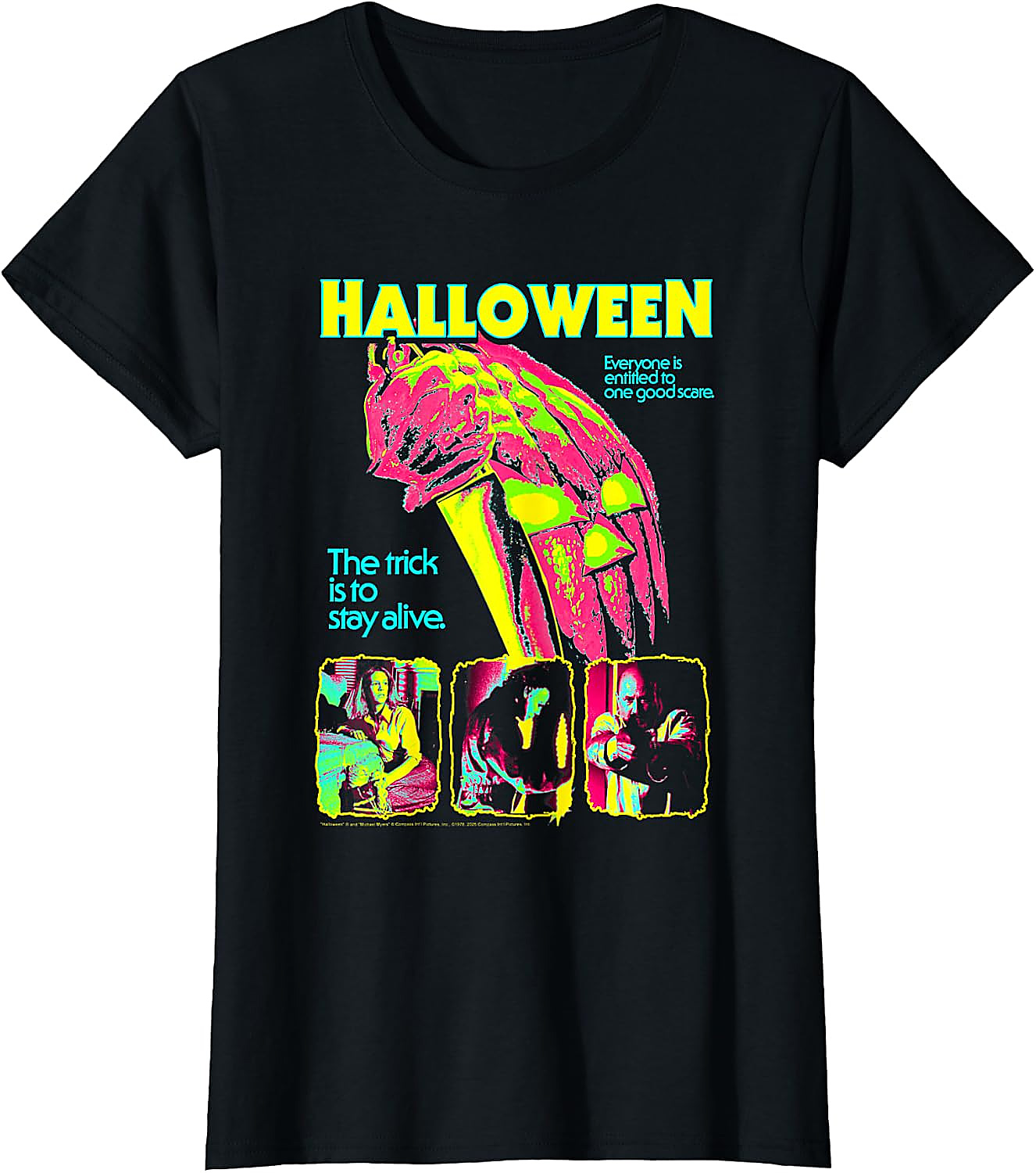 Halloween Neon Poster Horror Movie T-Shirt | Retro Tee