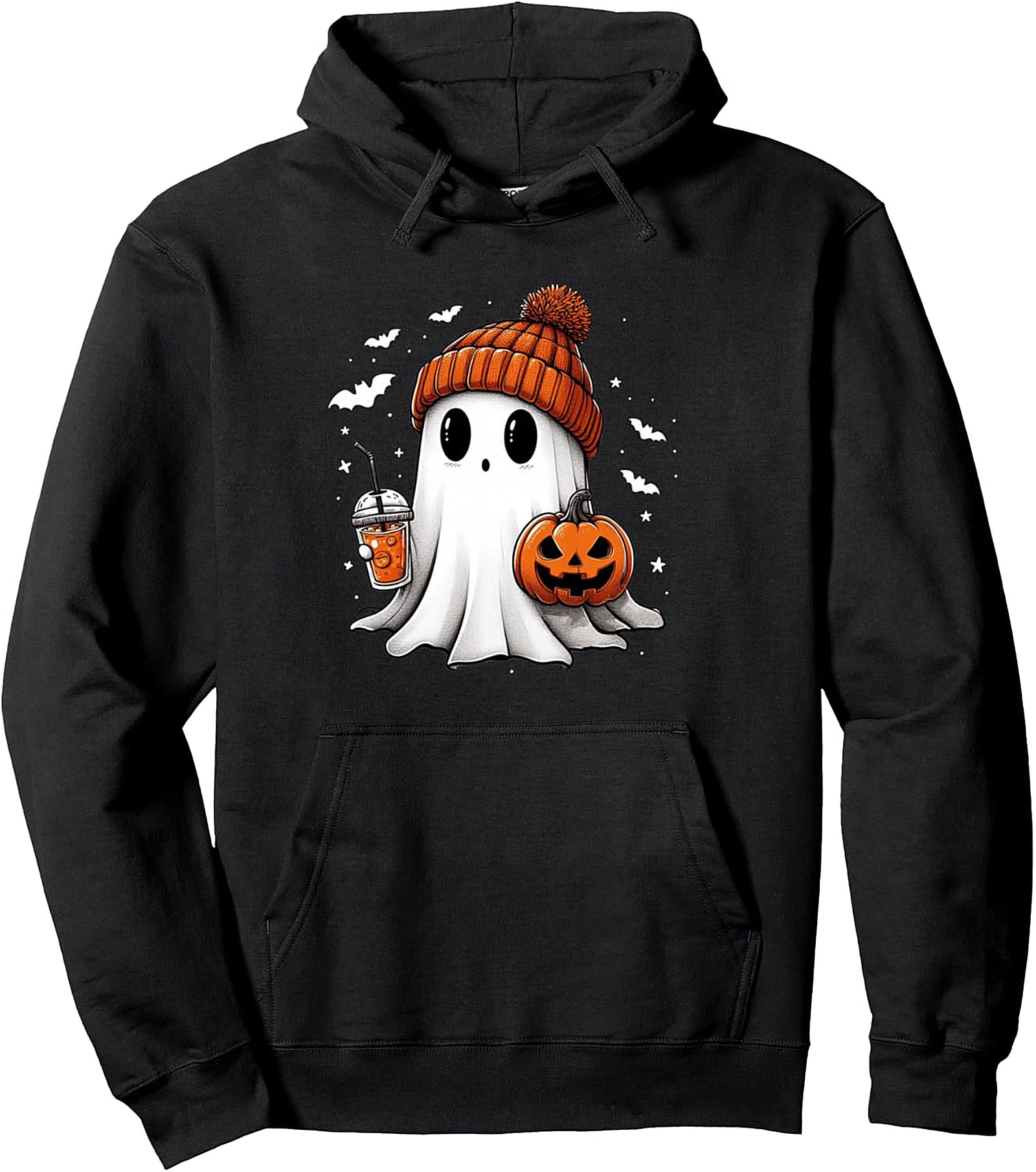 ute Ghost Coffee Halloween Pullover Hoodie | Cozy Fall