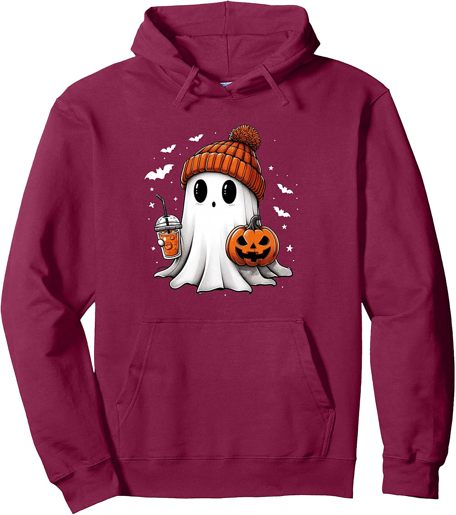 ute Ghost Coffee Halloween Pullover Hoodie | Cozy Fall