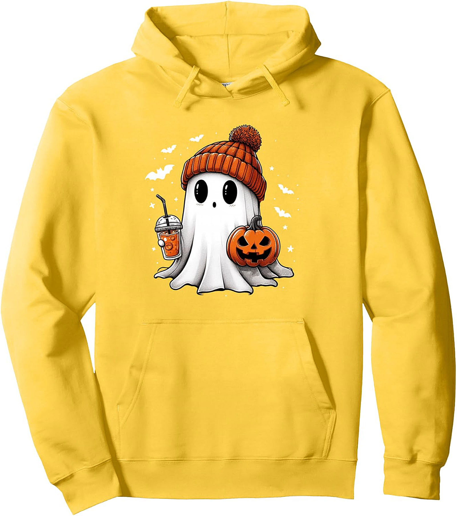 ute Ghost Coffee Halloween Pullover Hoodie | Cozy Fall
