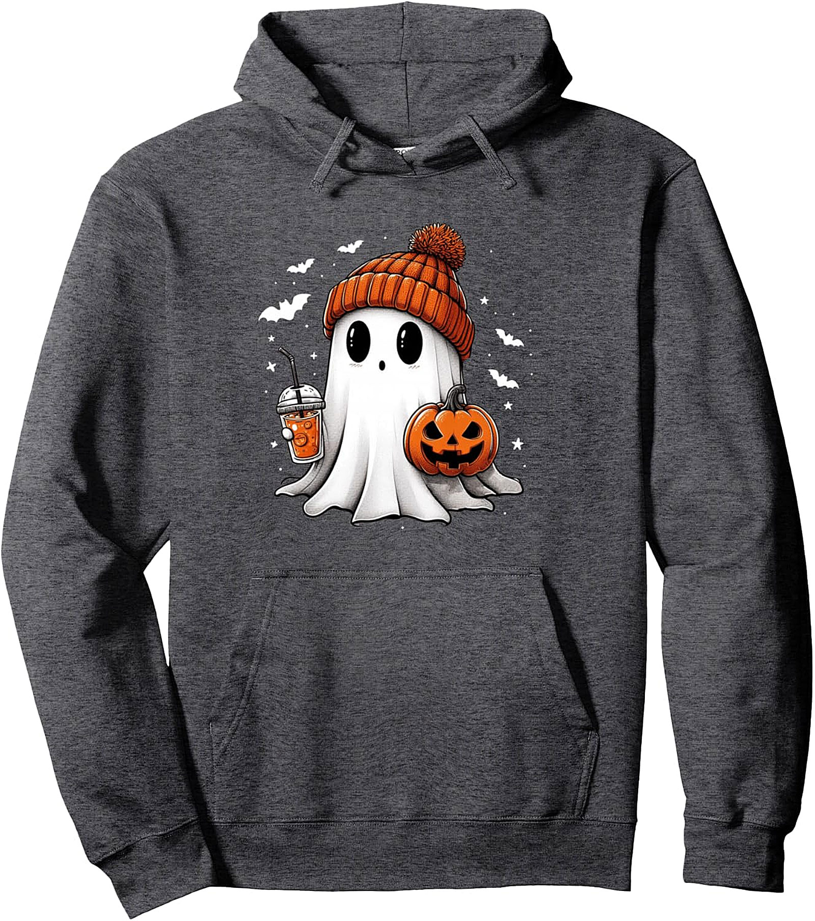 ute Ghost Coffee Halloween Pullover Hoodie | Cozy Fall