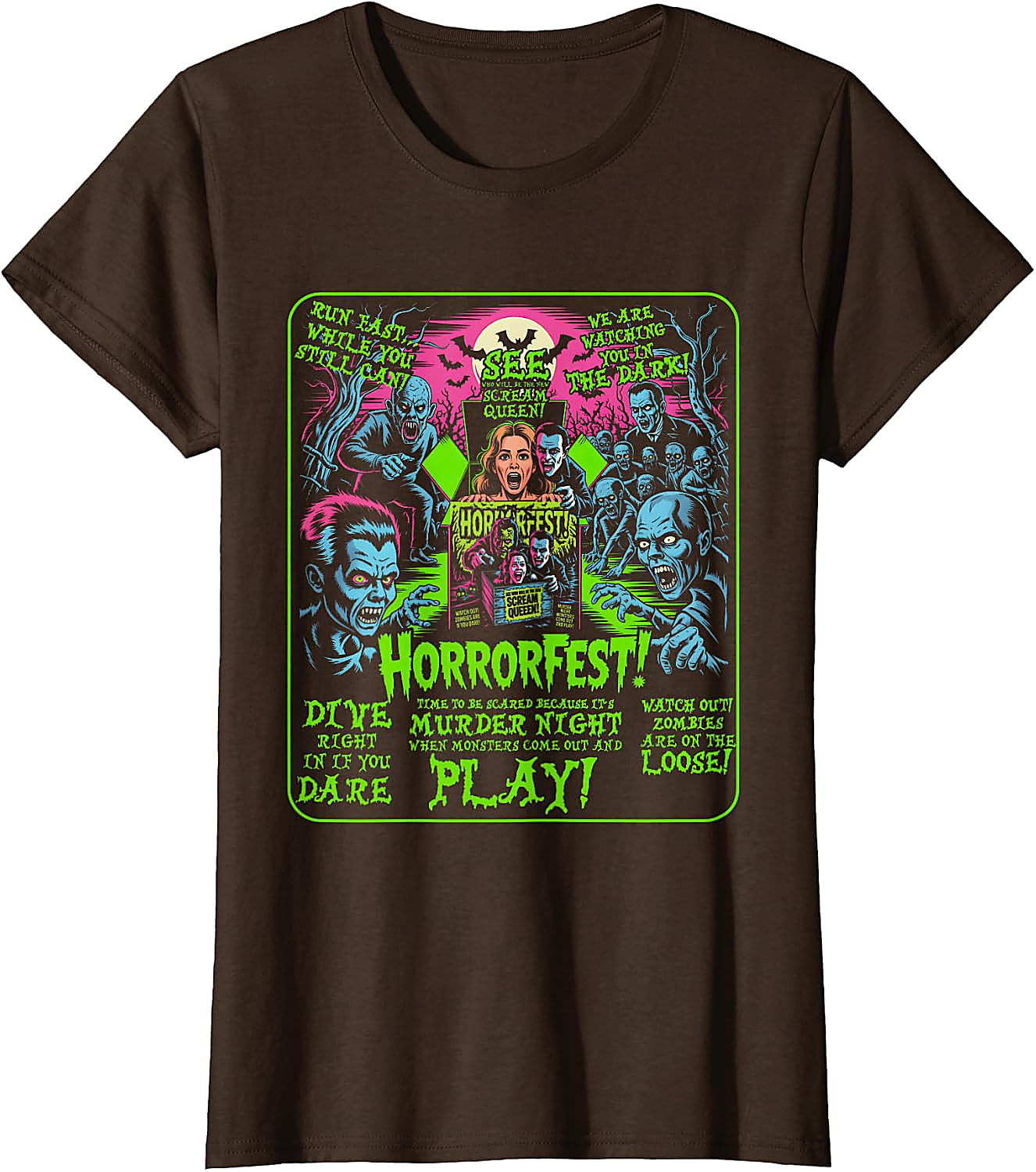 Vintage Horrorfest Poster T-Shirt | Halloween Movie Tee