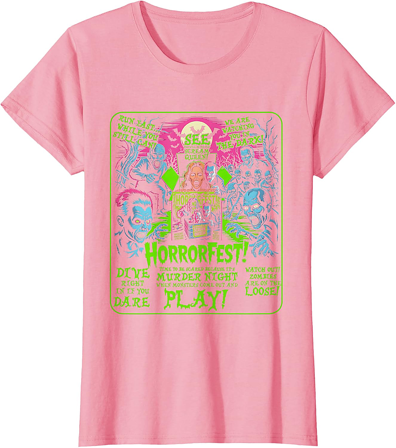 Vintage Horrorfest Poster T-Shirt | Halloween Movie Tee