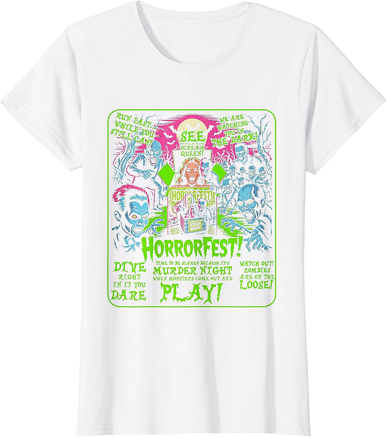 Vintage Horrorfest Poster T-Shirt | Halloween Movie Tee