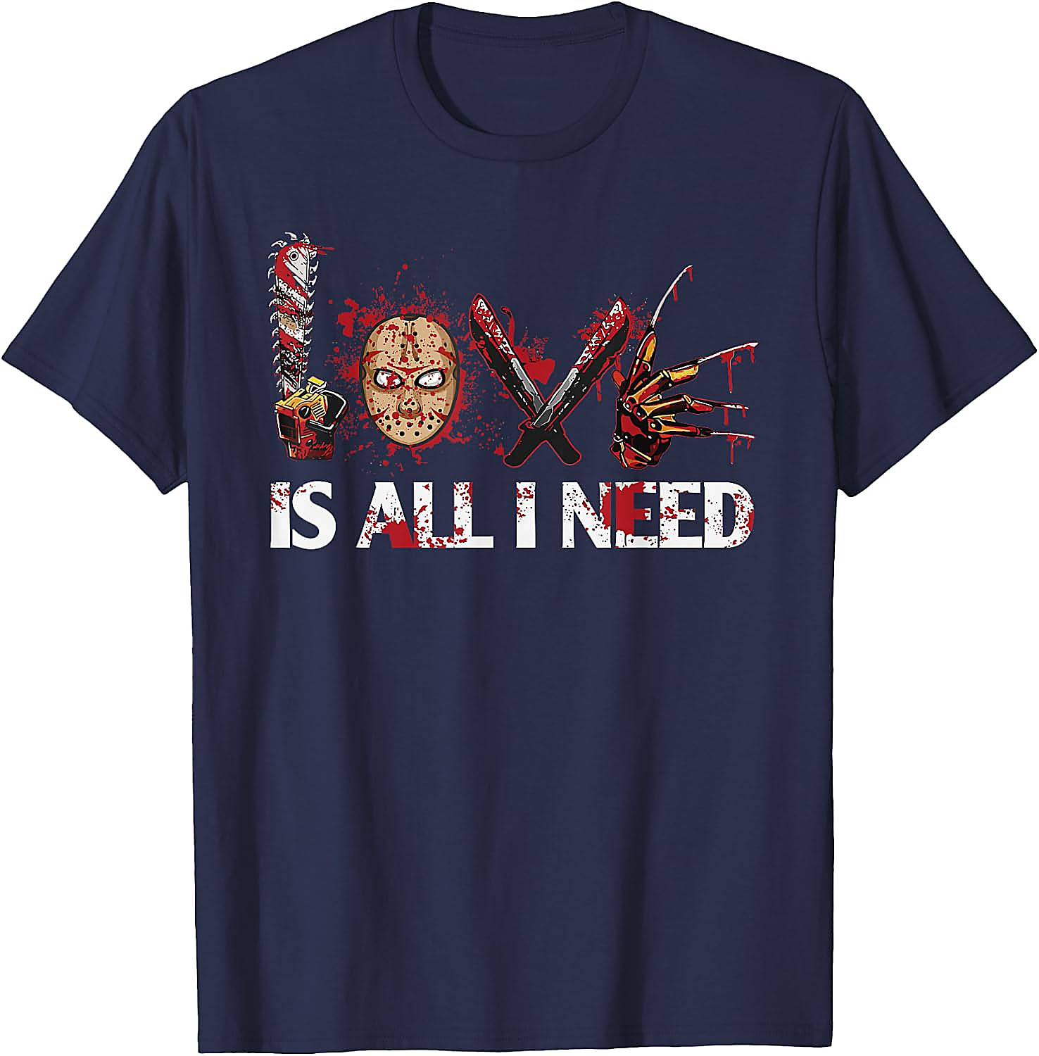 Love Horror Movies T-Shirt | Funny Slasher Graphic Tee