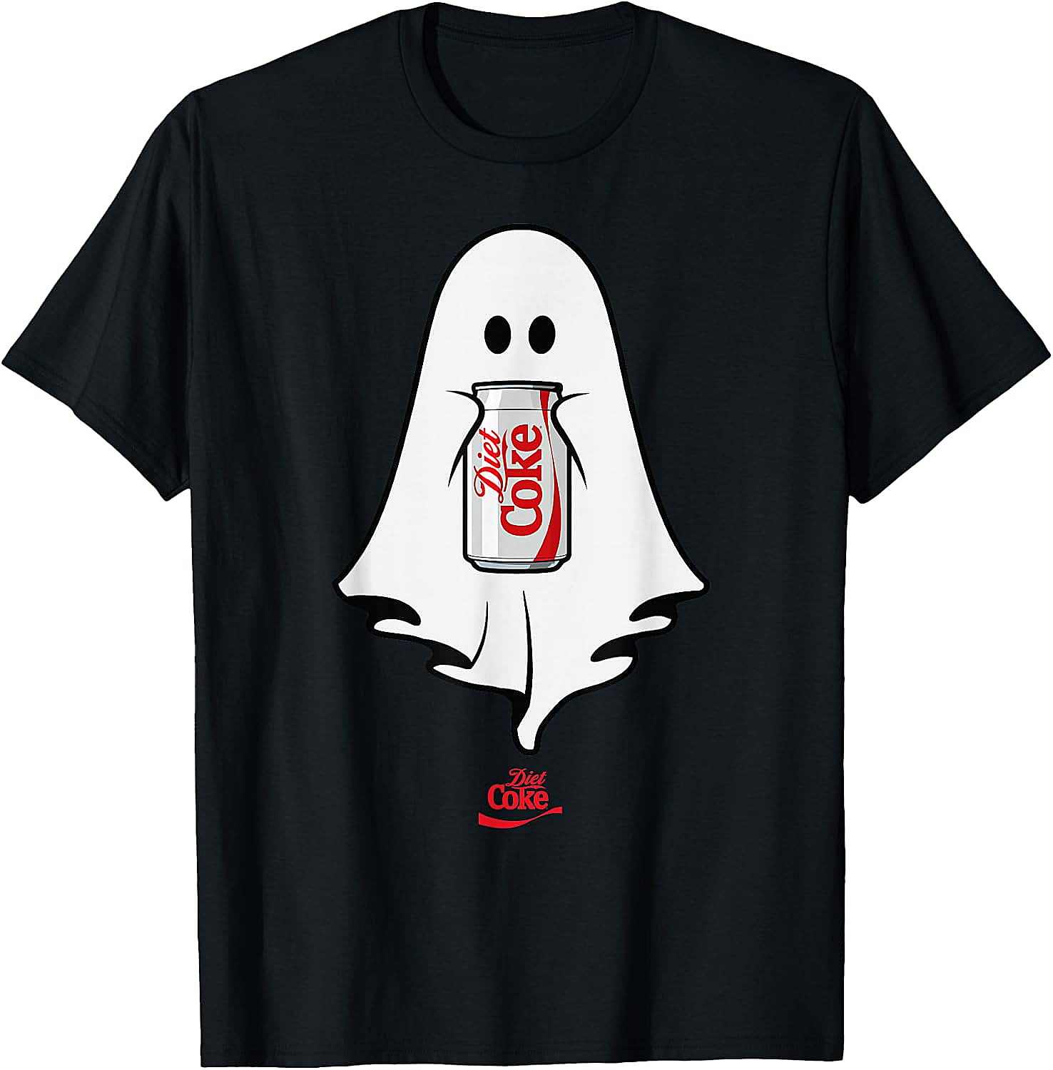Diet Coke Ghost T-Shirt Halloween Funny Tee Soft Cotton