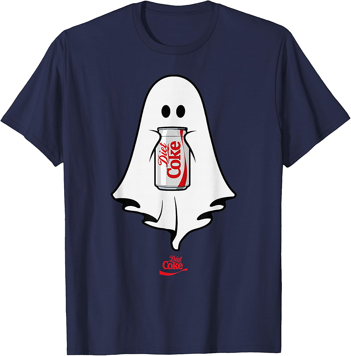 Diet Coke Ghost T-Shirt Halloween Funny Tee Soft Cotton
