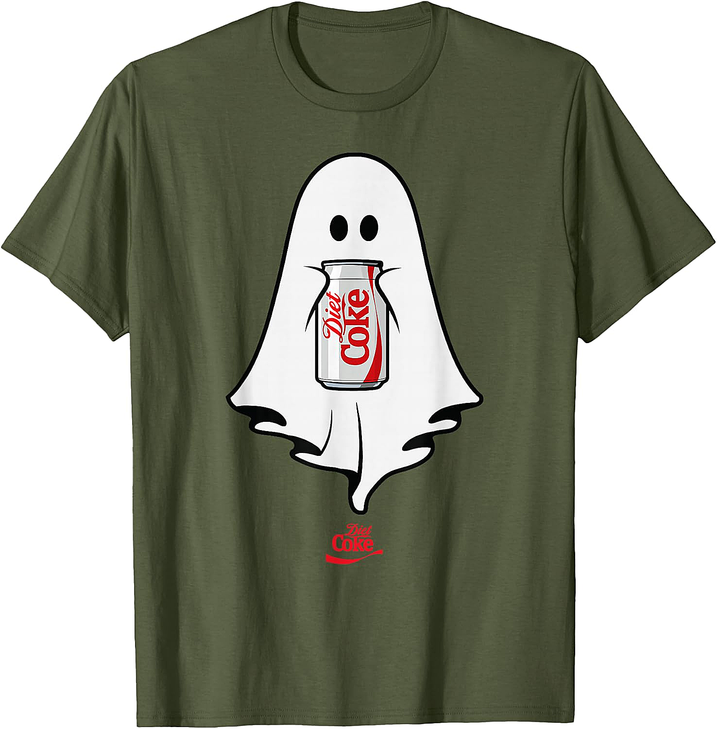 Diet Coke Ghost T-Shirt Halloween Funny Tee Soft Cotton