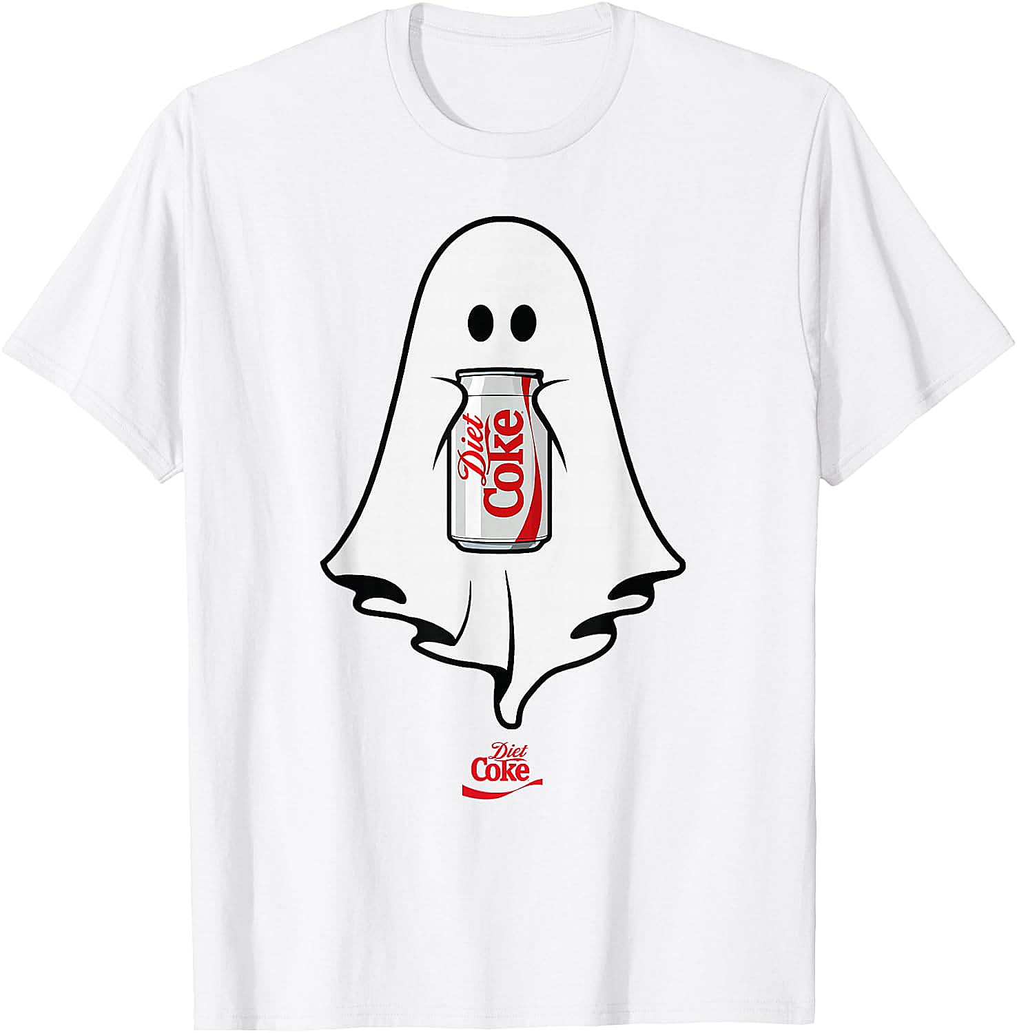 Diet Coke Ghost T-Shirt Halloween Funny Tee Soft Cotton