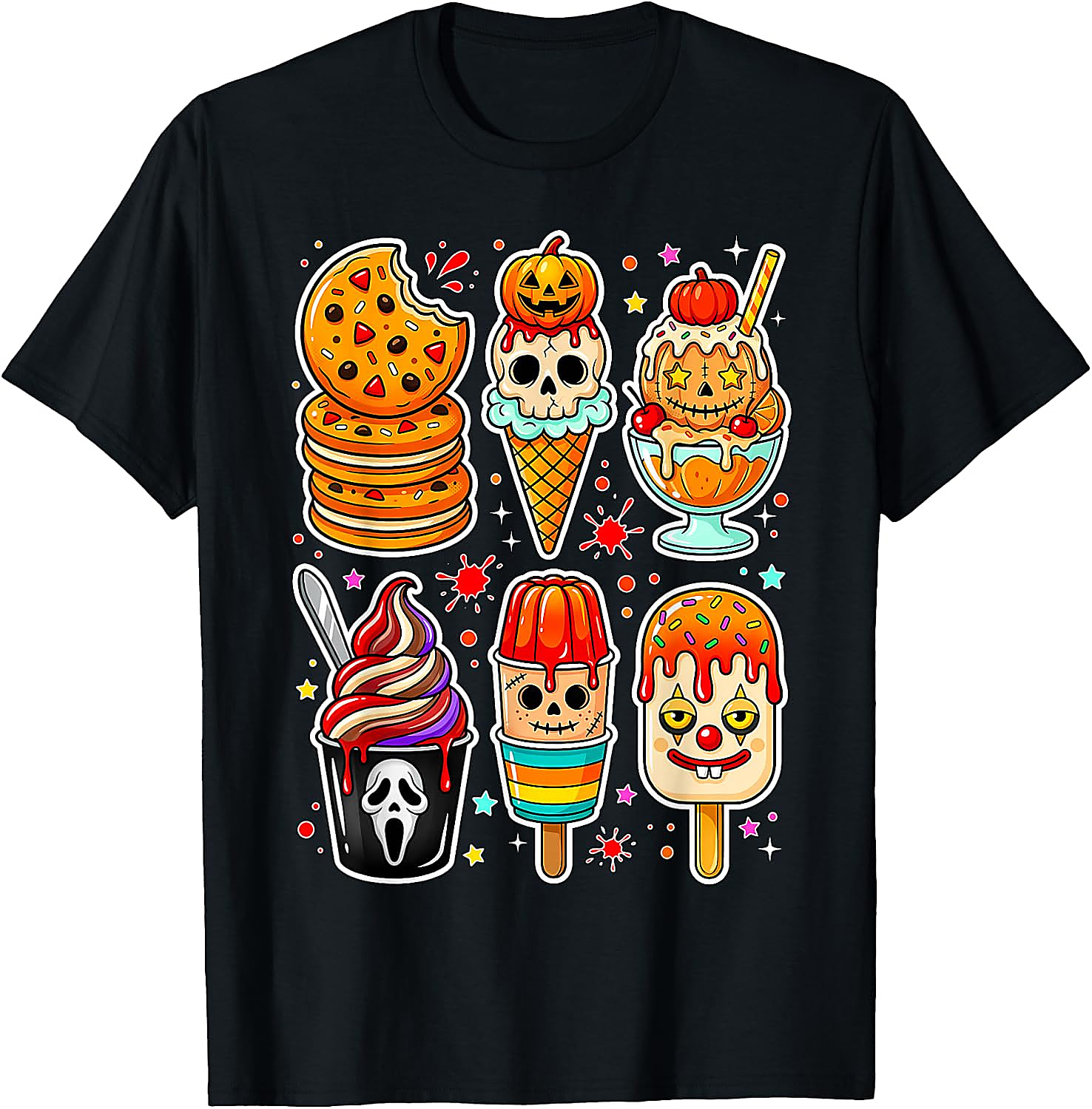 Summerween Horror Ice Cream T-Shirt | Spooky Graphic Tee