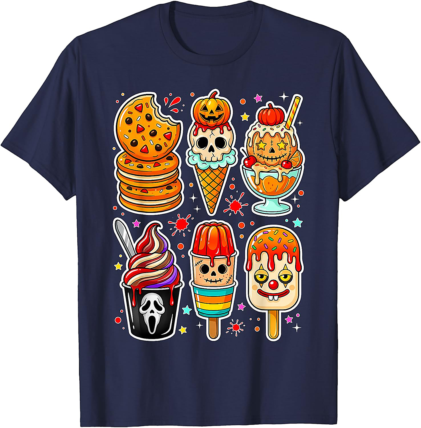 Summerween Horror Ice Cream T-Shirt | Spooky Graphic Tee