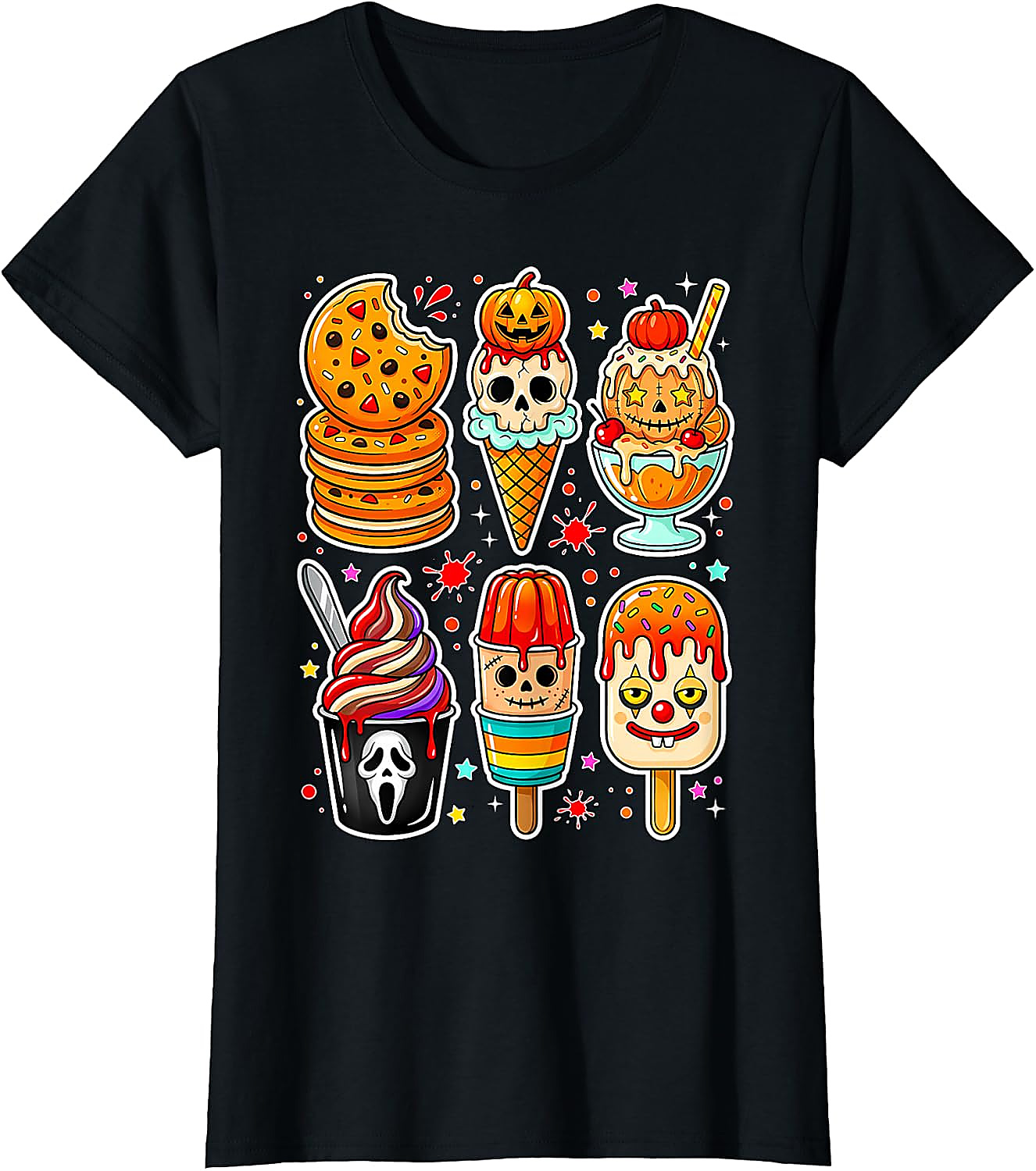 Summerween Horror Ice Cream T-Shirt | Spooky Graphic Tee