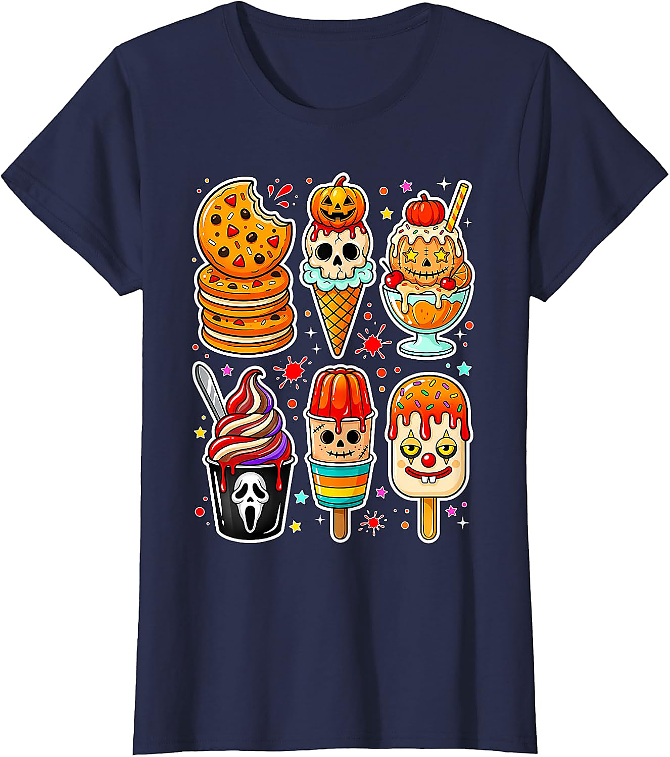 Summerween Horror Ice Cream T-Shirt | Spooky Graphic Tee