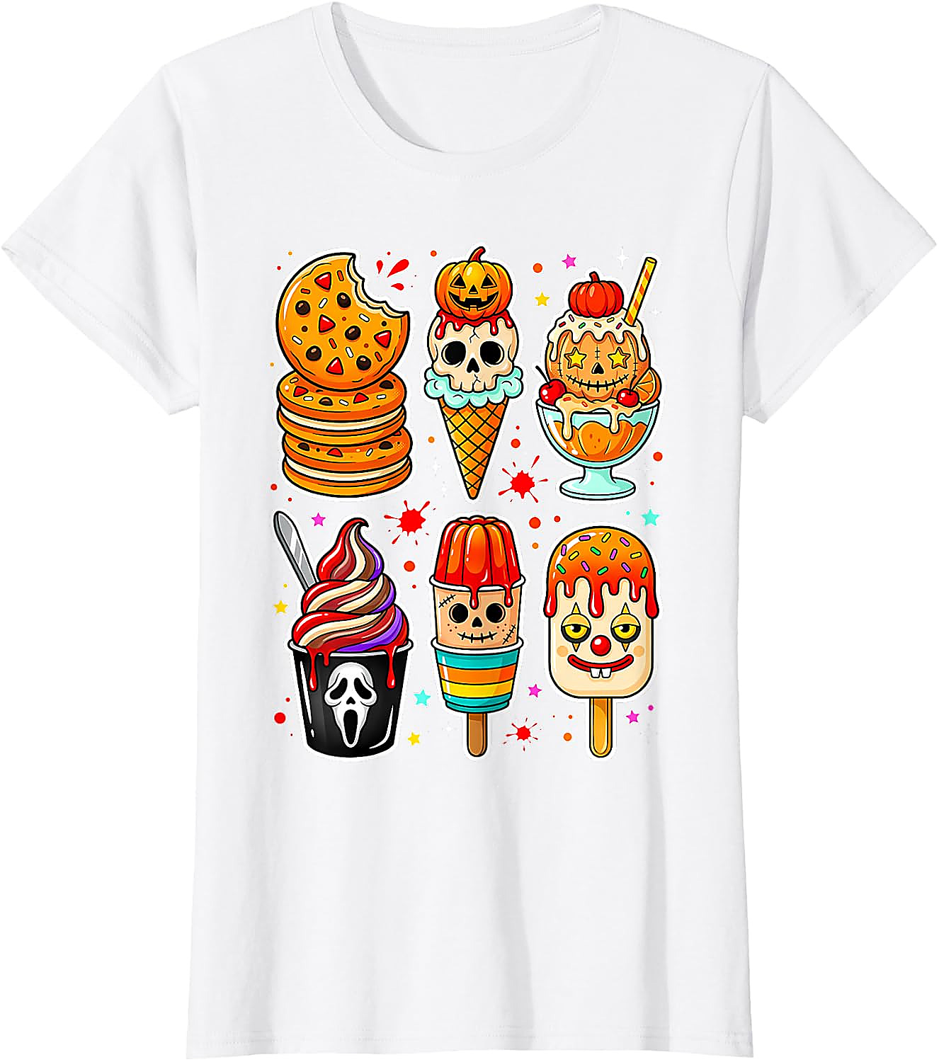 Summerween Horror Ice Cream T-Shirt | Spooky Graphic Tee