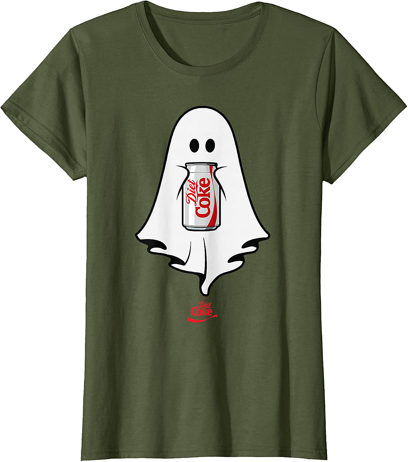 Diet Coke Ghost T-Shirt Halloween Funny Tee Soft Cotton