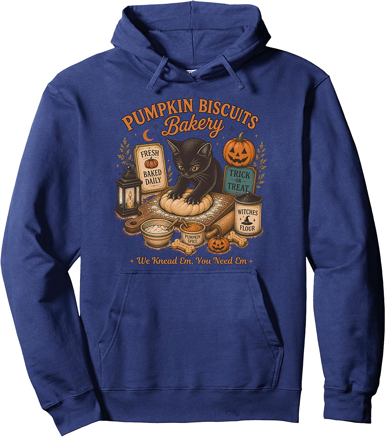 Retro Fall Pullover Hoodie | Cat Bakery Graphic