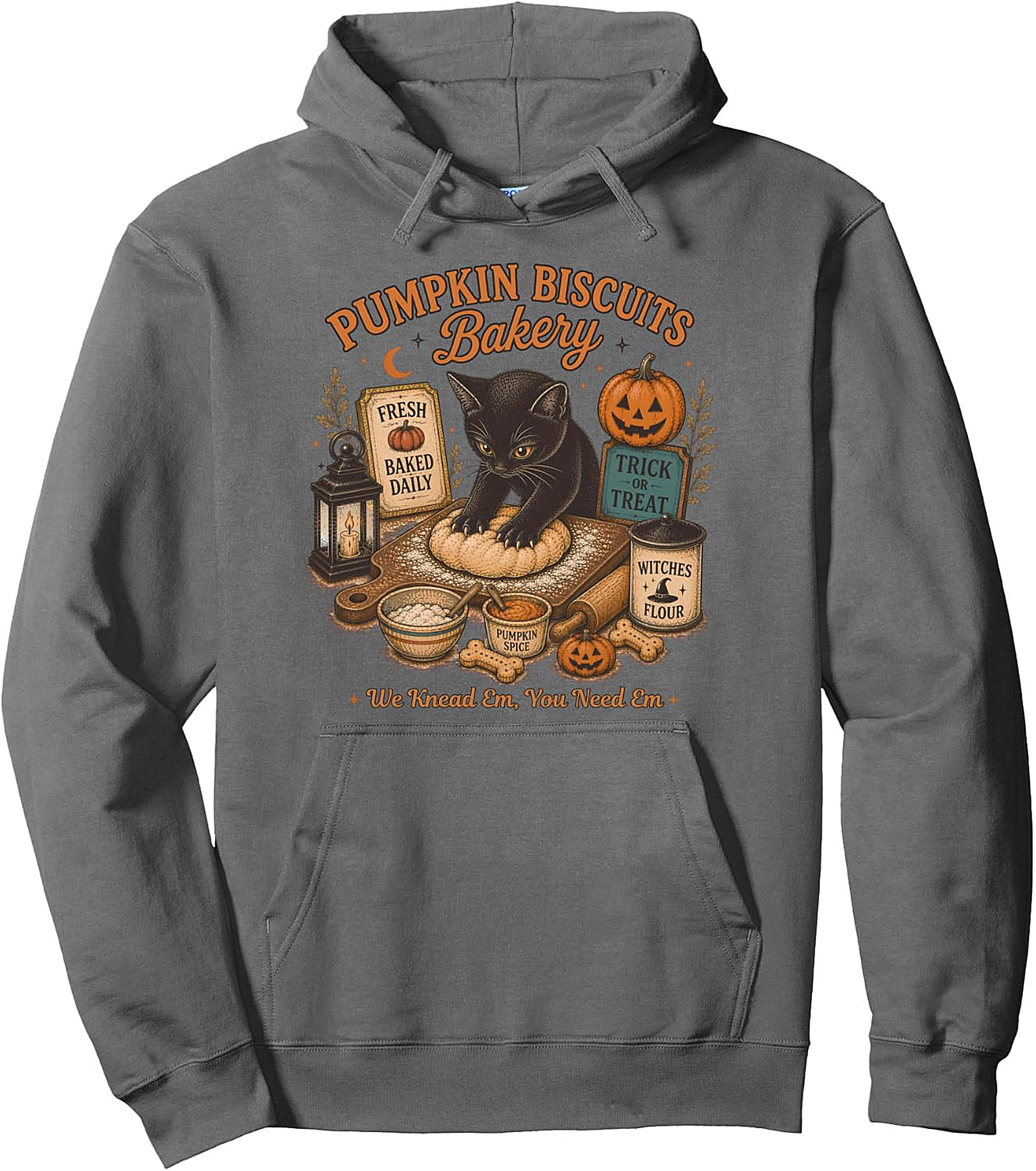 Retro Fall Pullover Hoodie | Cat Bakery Graphic