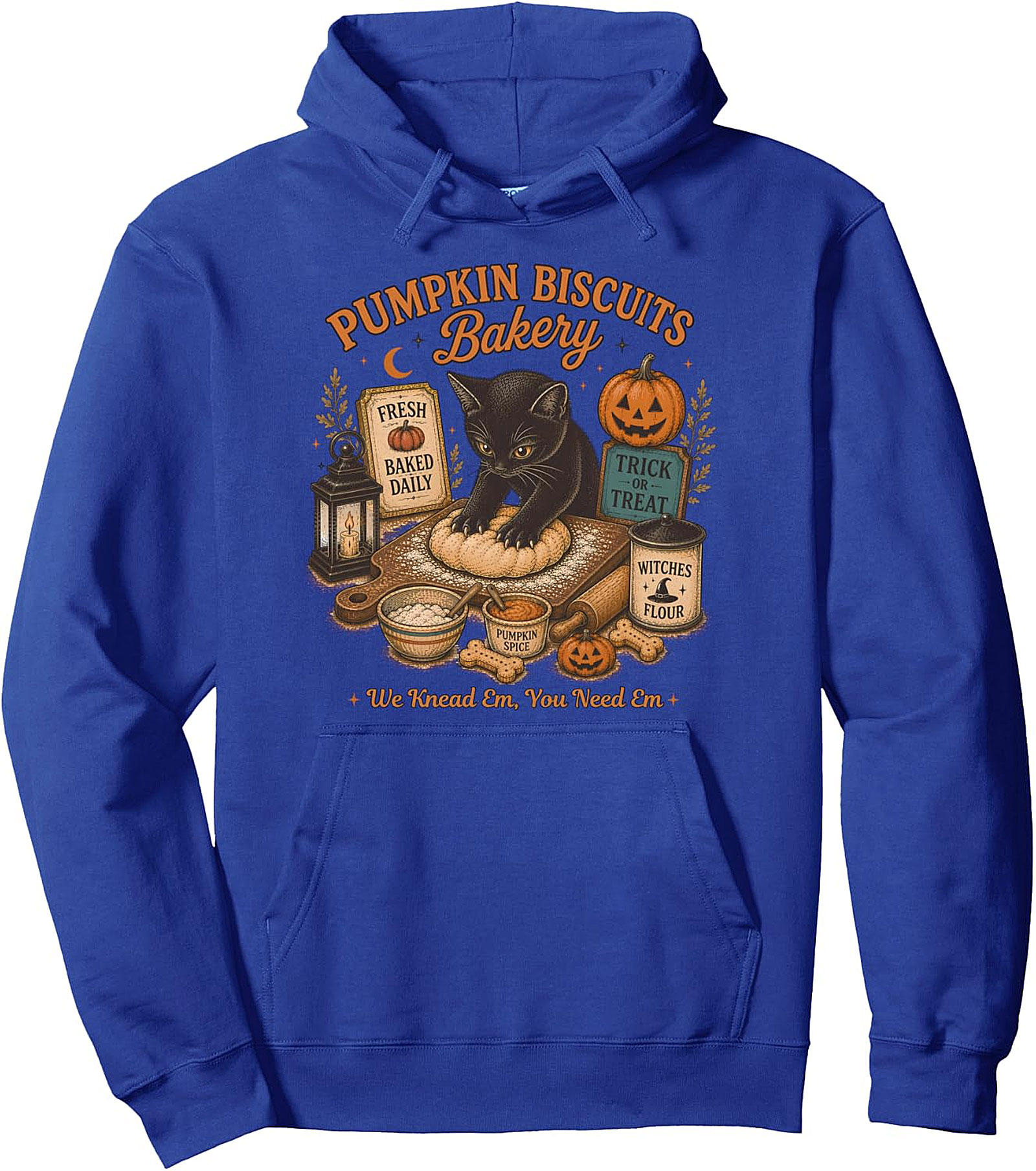Retro Fall Pullover Hoodie | Cat Bakery Graphic