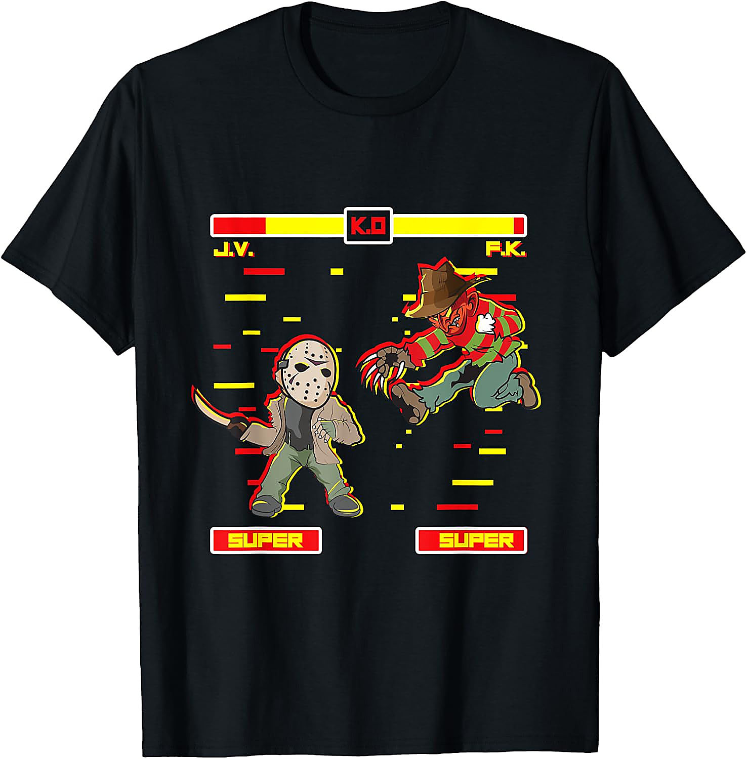 Horror Video Game T-Shirt | Freddy vs Jason Graphic Tee