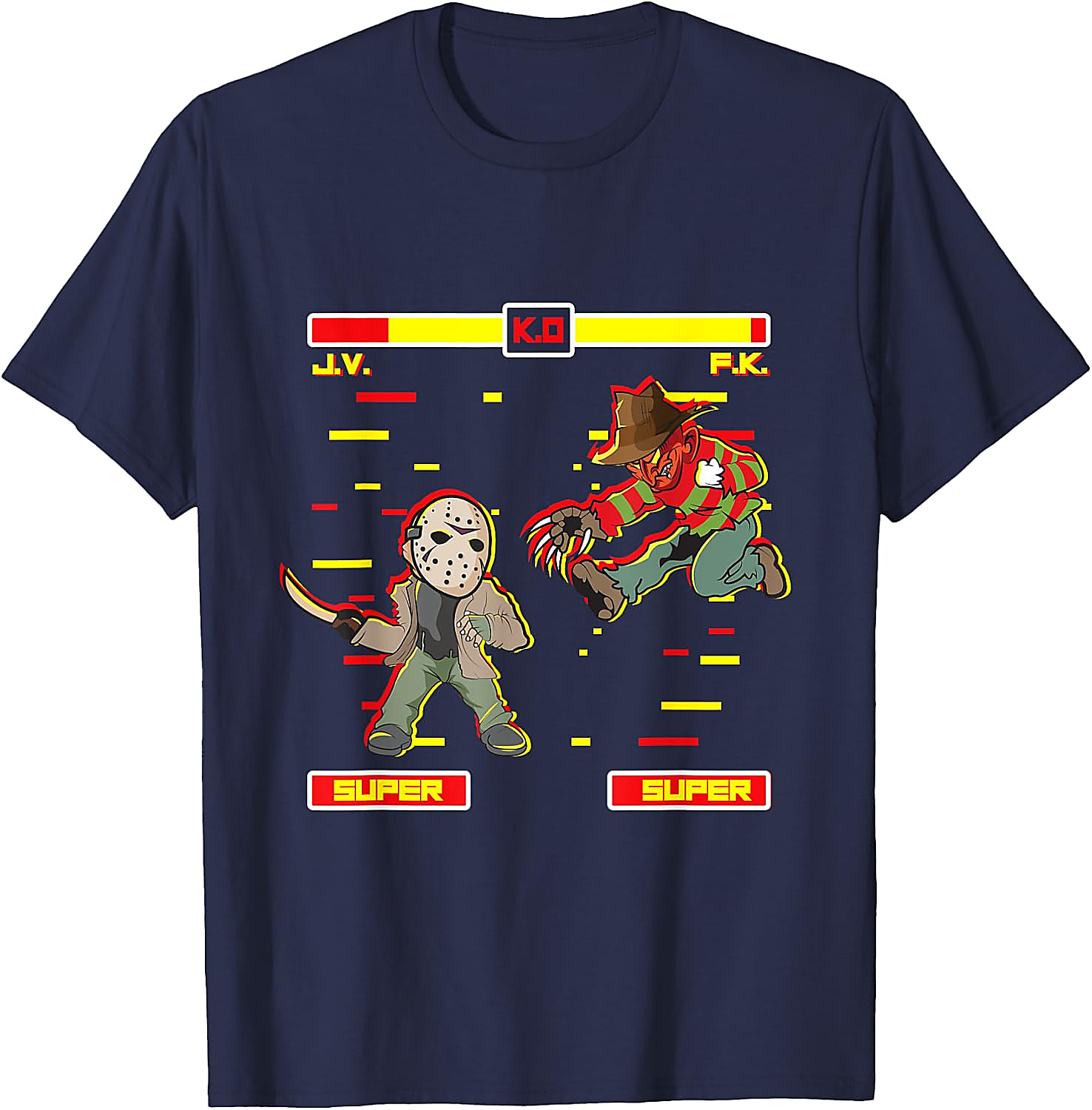 Horror Video Game T-Shirt | Freddy vs Jason Graphic Tee