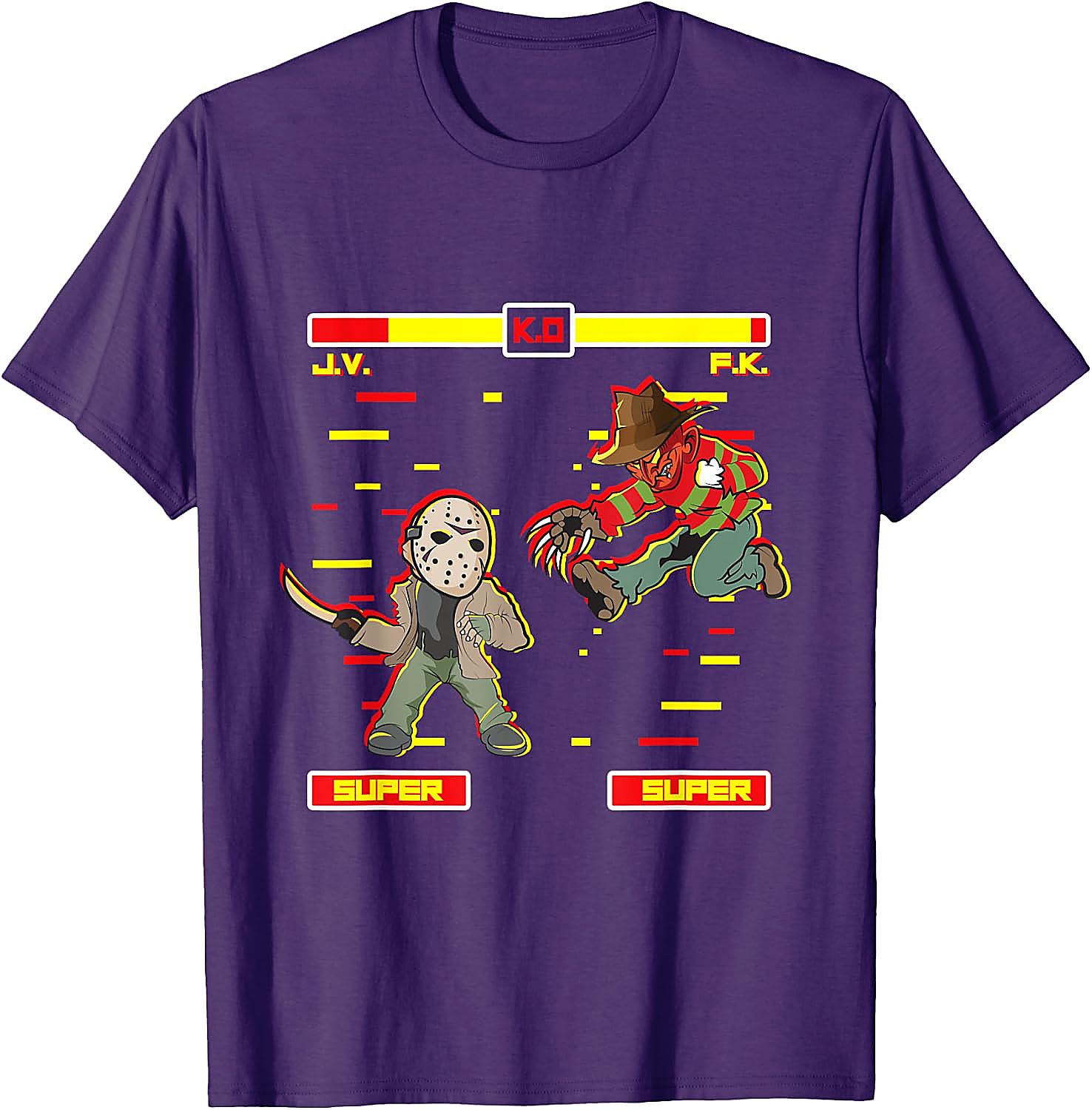 Horror Video Game T-Shirt | Freddy vs Jason Graphic Tee
