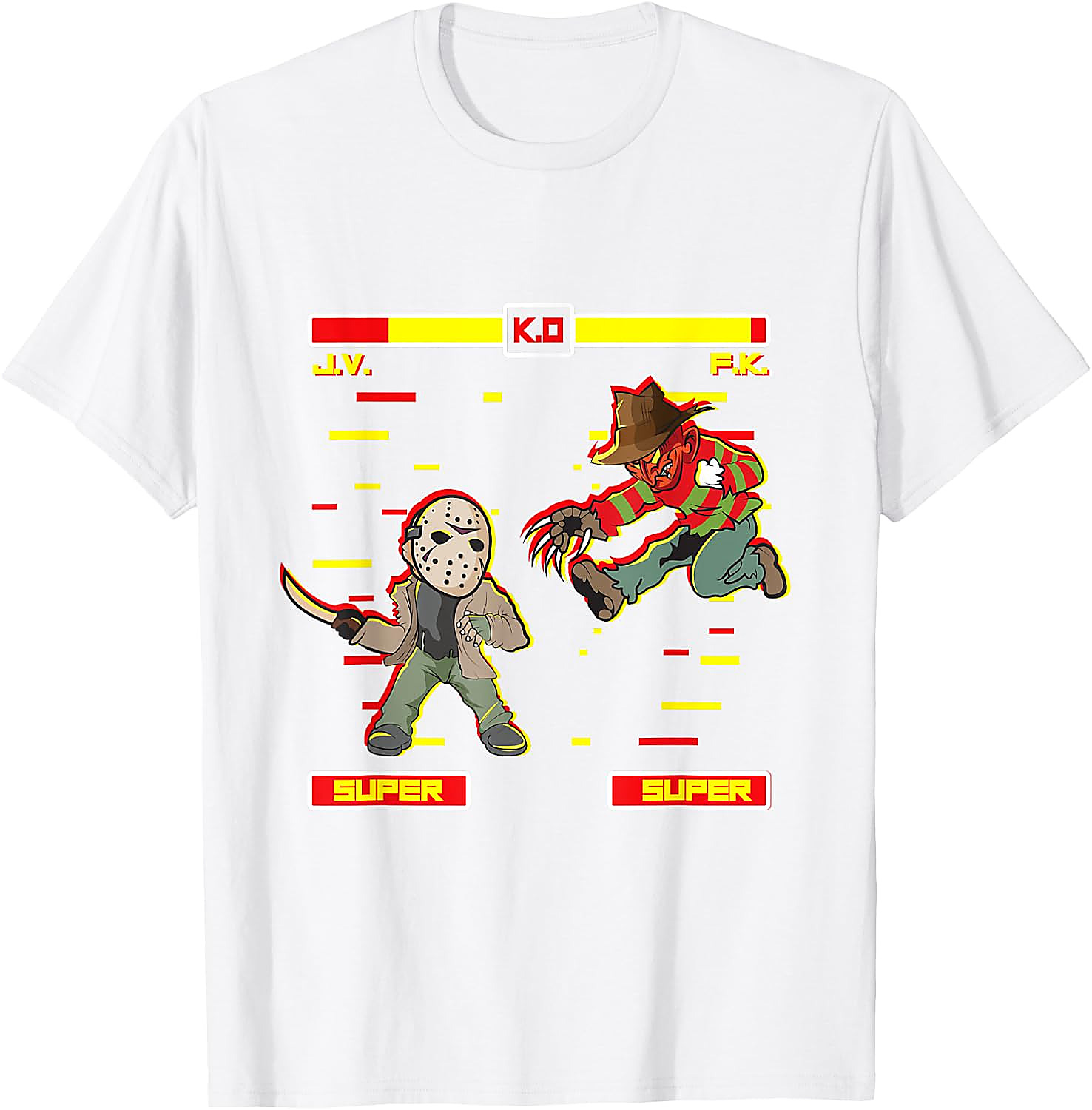 Horror Video Game T-Shirt | Freddy vs Jason Graphic Tee