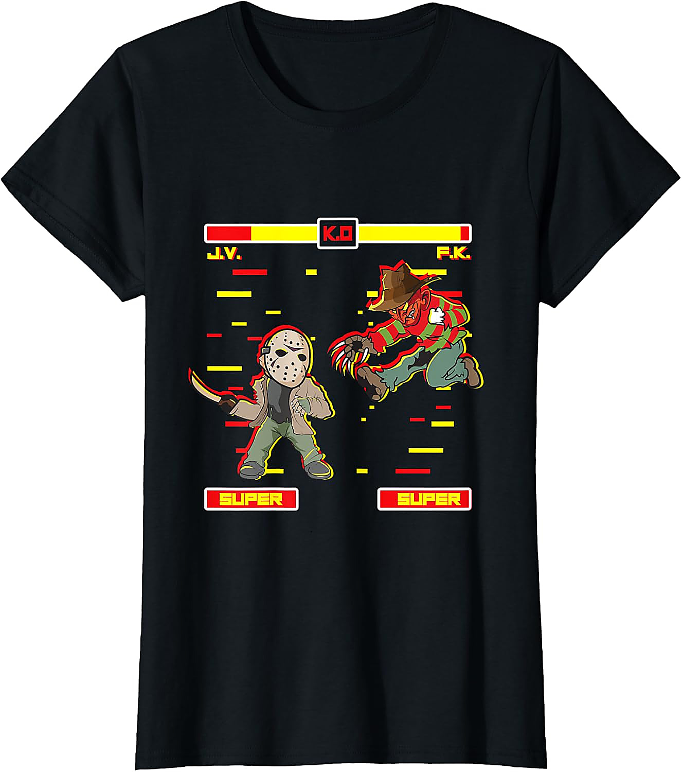 Horror Video Game T-Shirt | Freddy vs Jason Graphic Tee
