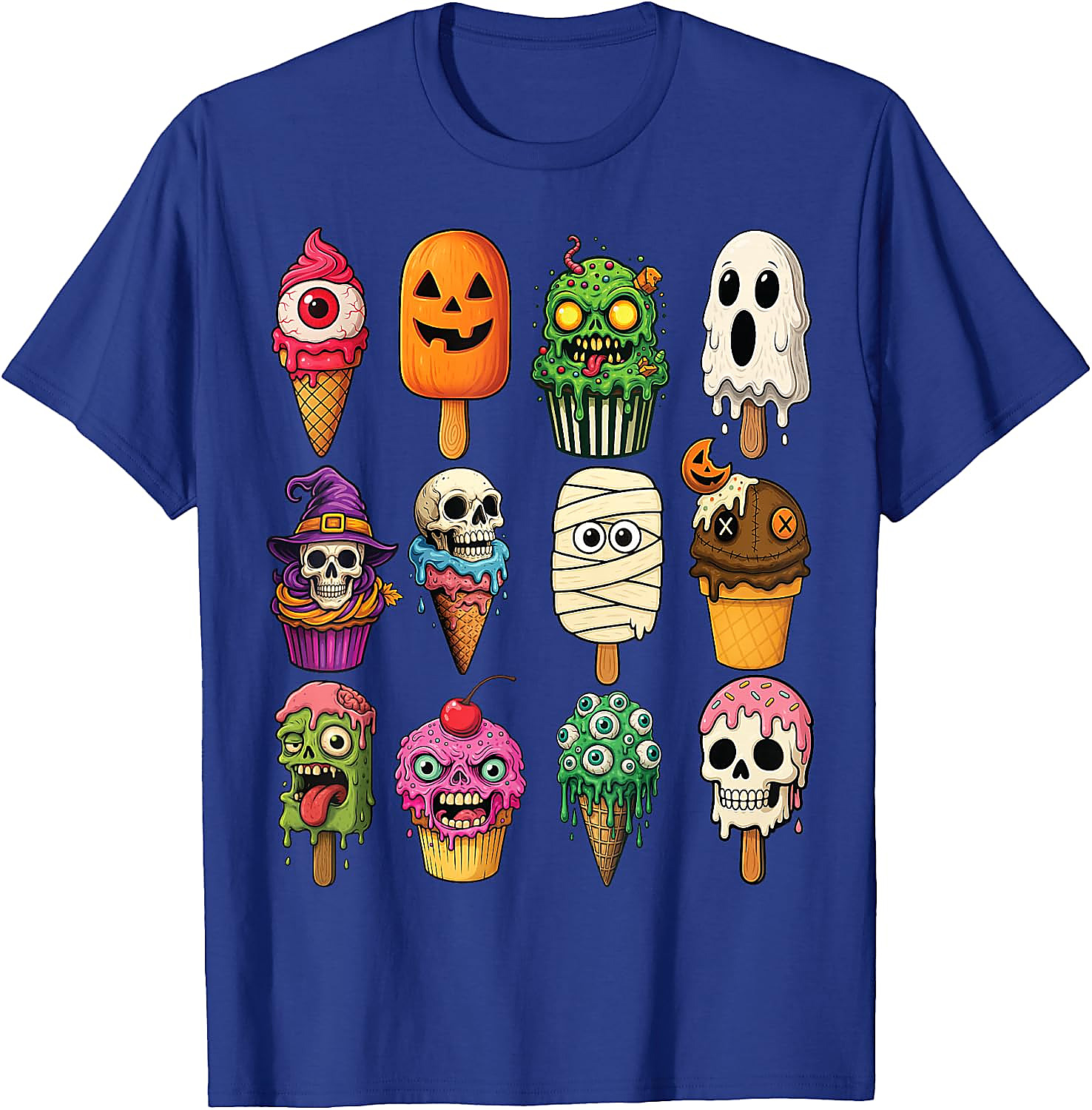 Halloween Ice Cream Monsters T-Shirt | Funny Scary Tee