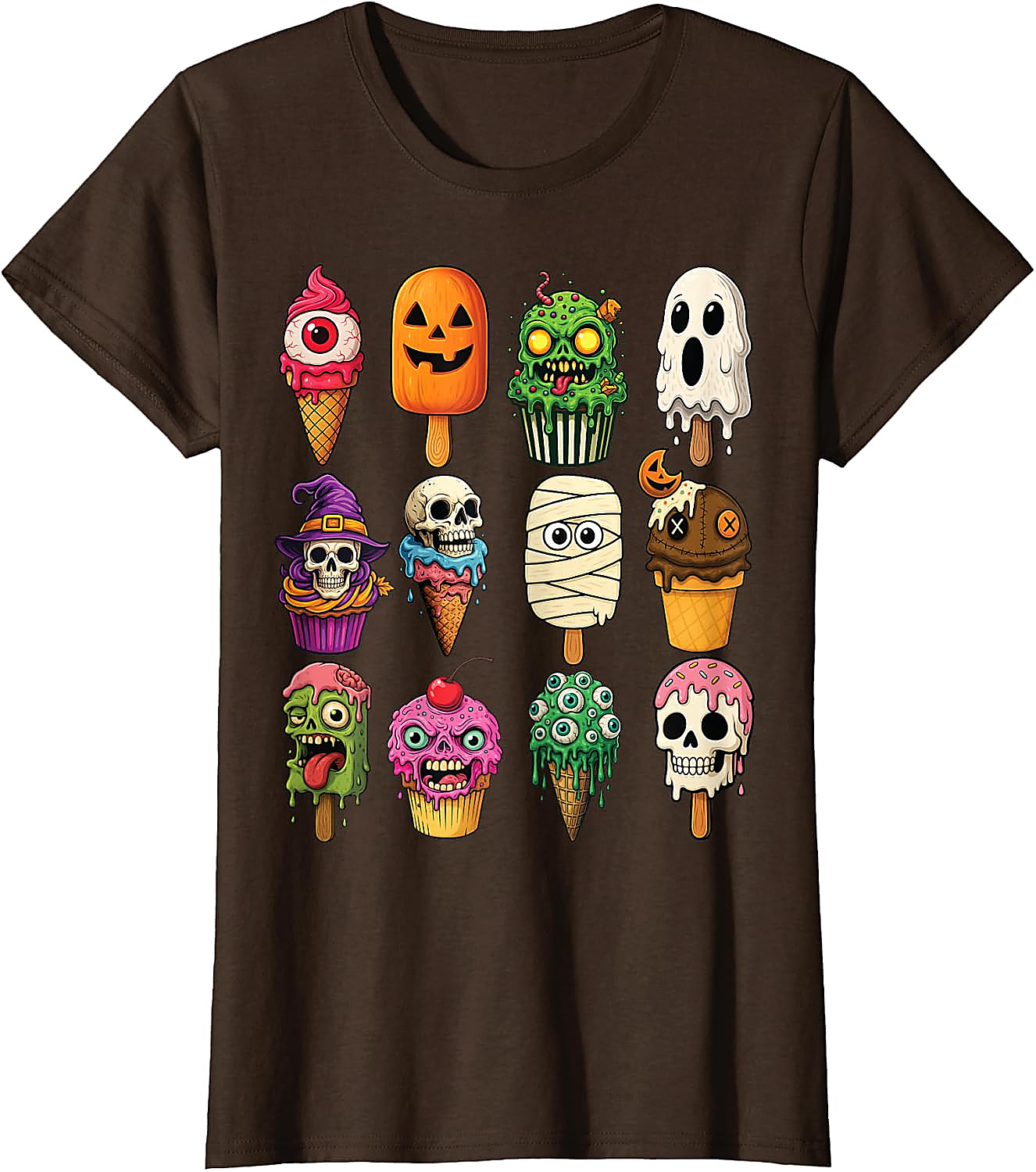 Halloween Ice Cream Monsters T-Shirt | Funny Scary Tee