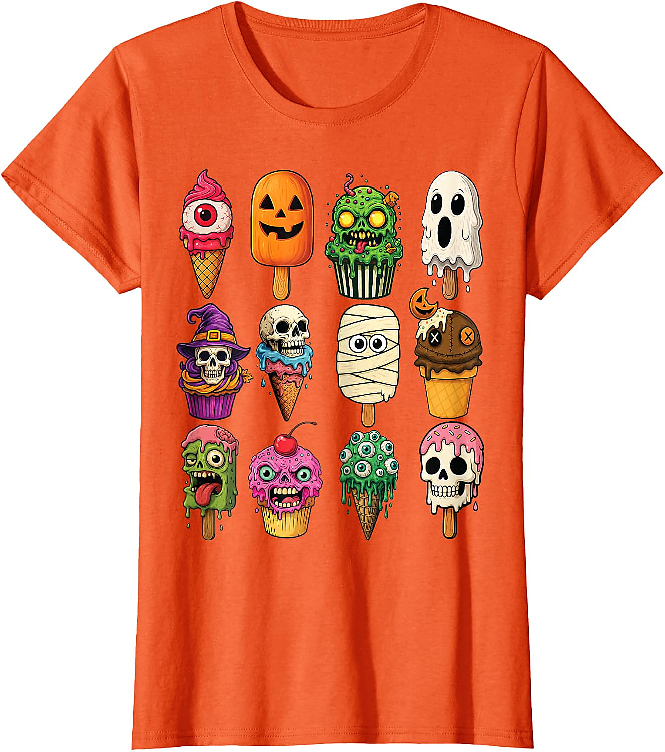 Halloween Ice Cream Monsters T-Shirt | Funny Scary Tee