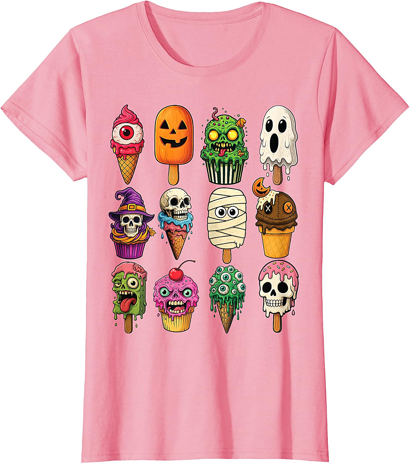 Halloween Ice Cream Monsters T-Shirt | Funny Scary Tee