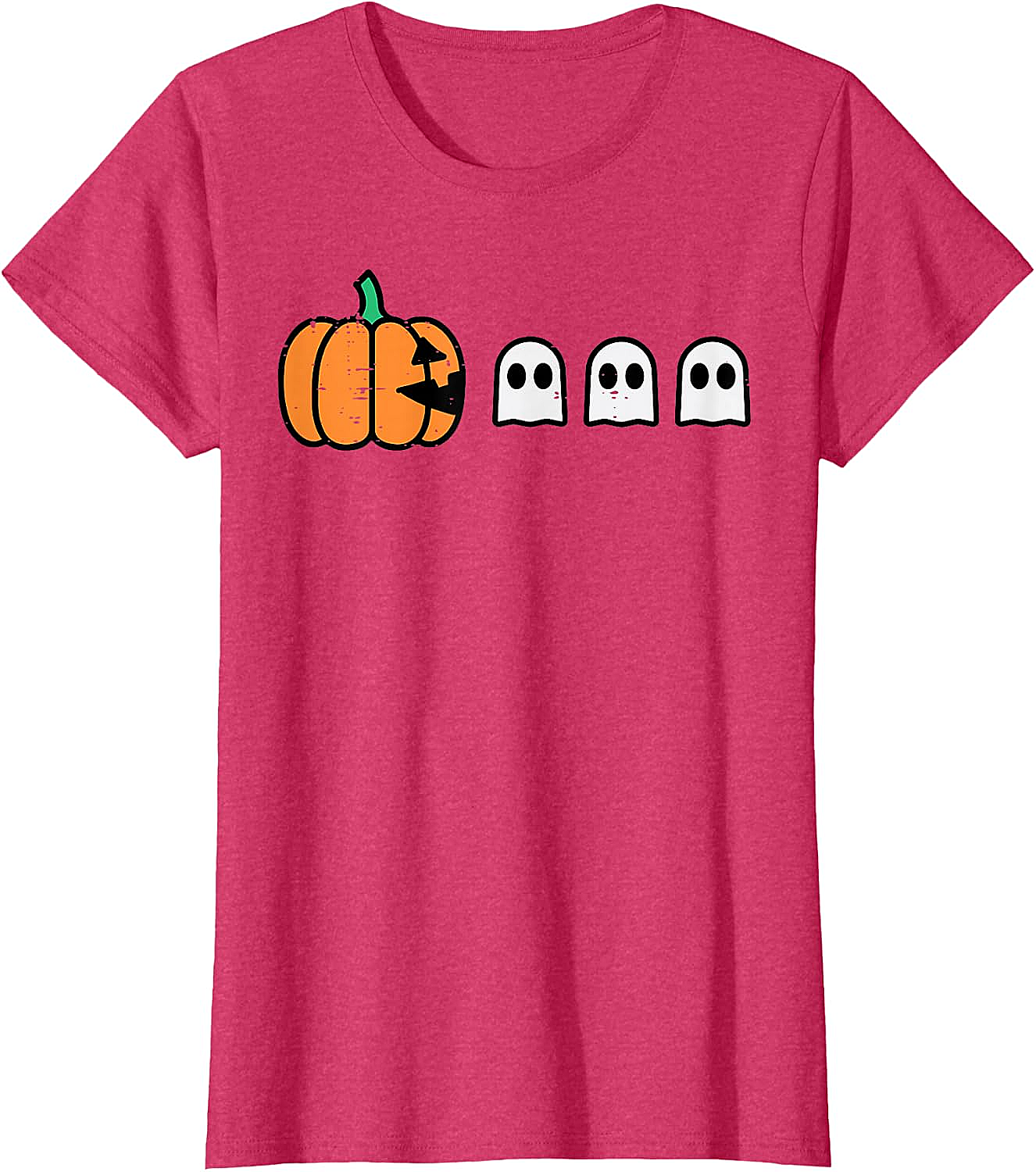 Halloween Gamer Pumpkin Eating Ghost Funny T-Shirt
