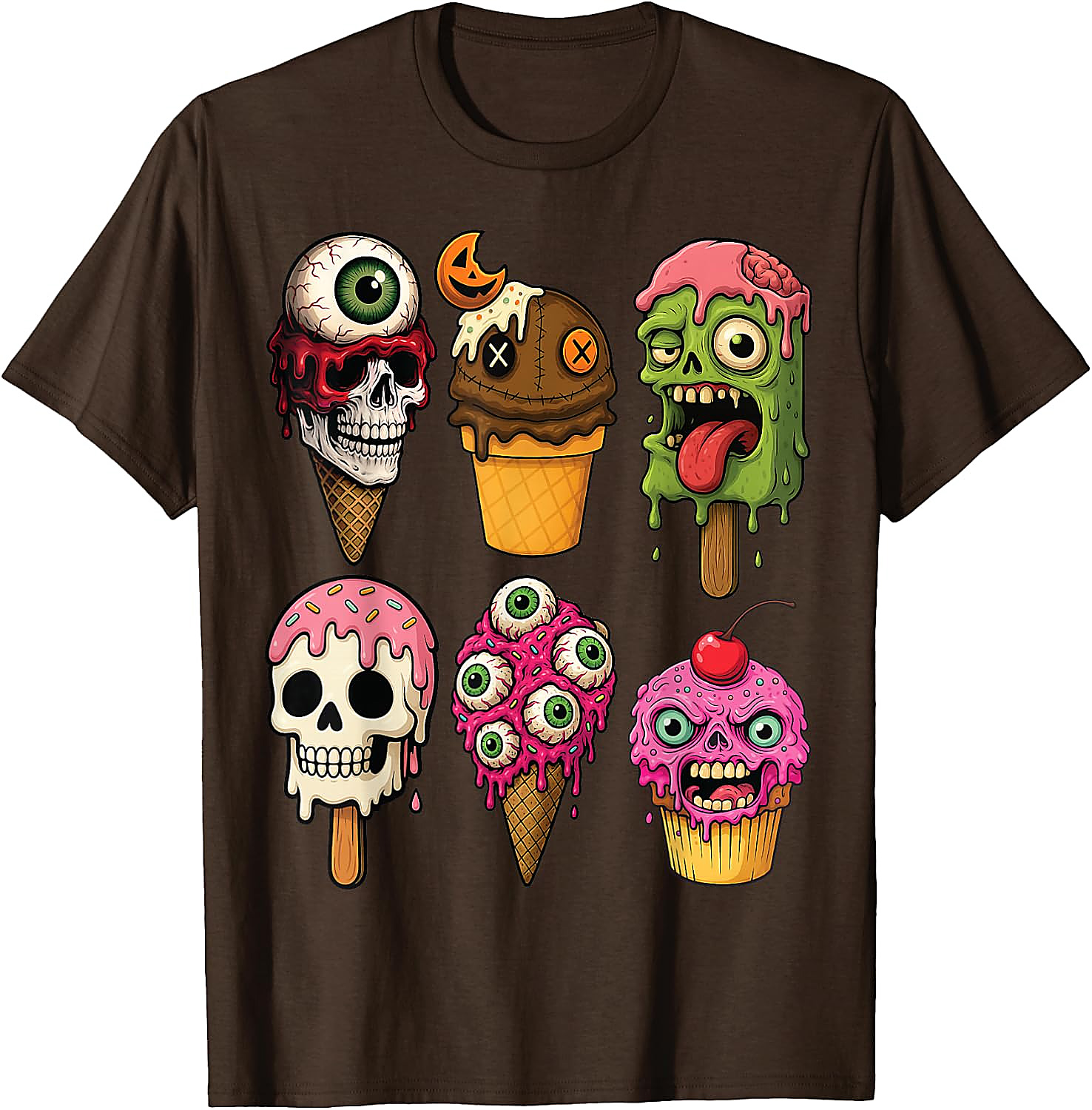 Halloween Ice Cream Monsters T-Shirt | Funny Horror Tee