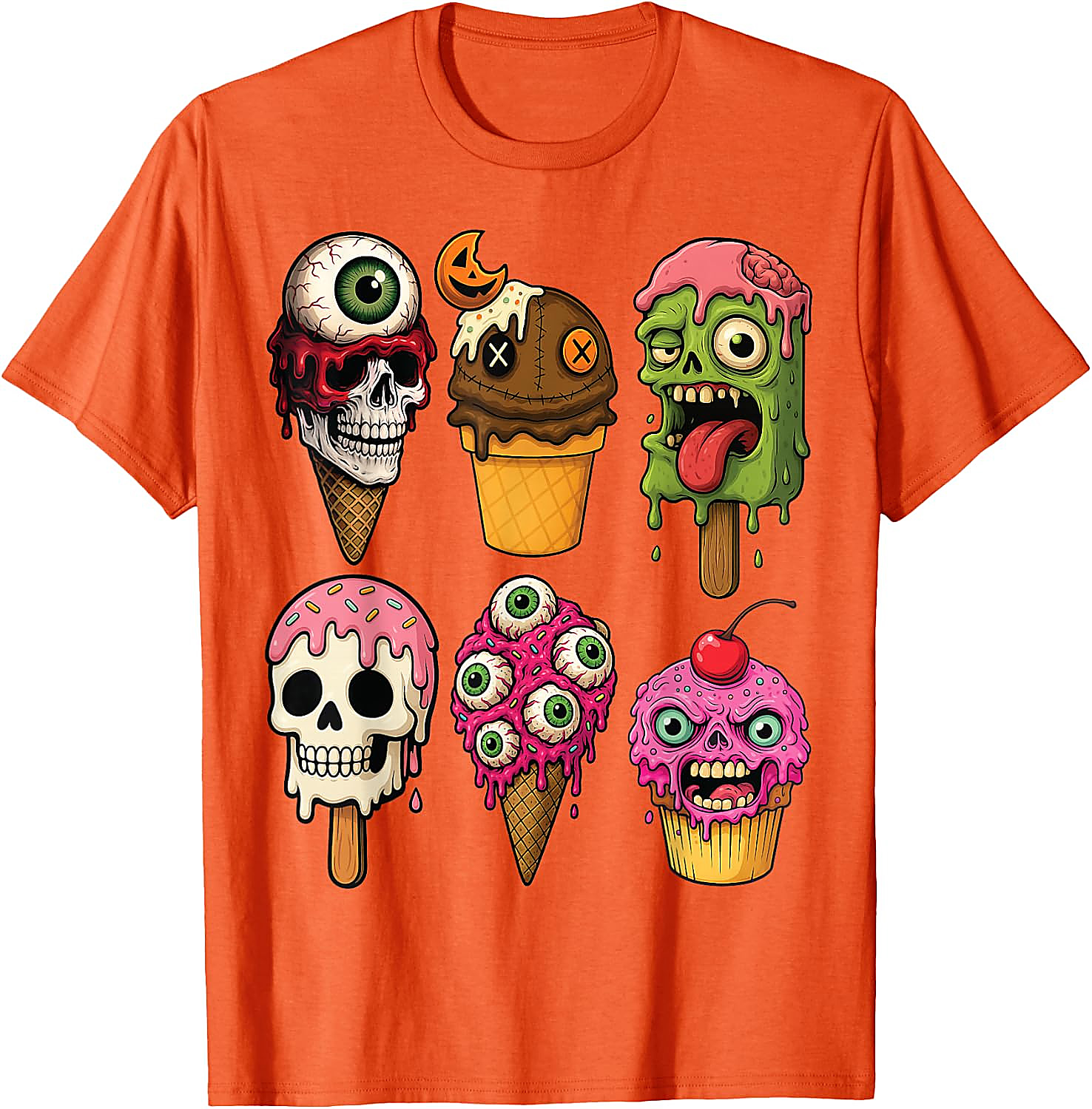 Halloween Ice Cream Monsters T-Shirt | Funny Horror Tee