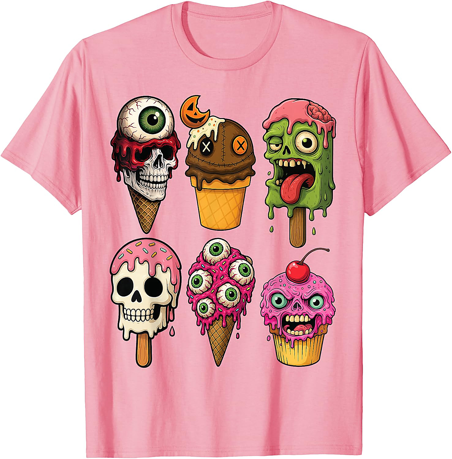 Halloween Ice Cream Monsters T-Shirt | Funny Horror Tee