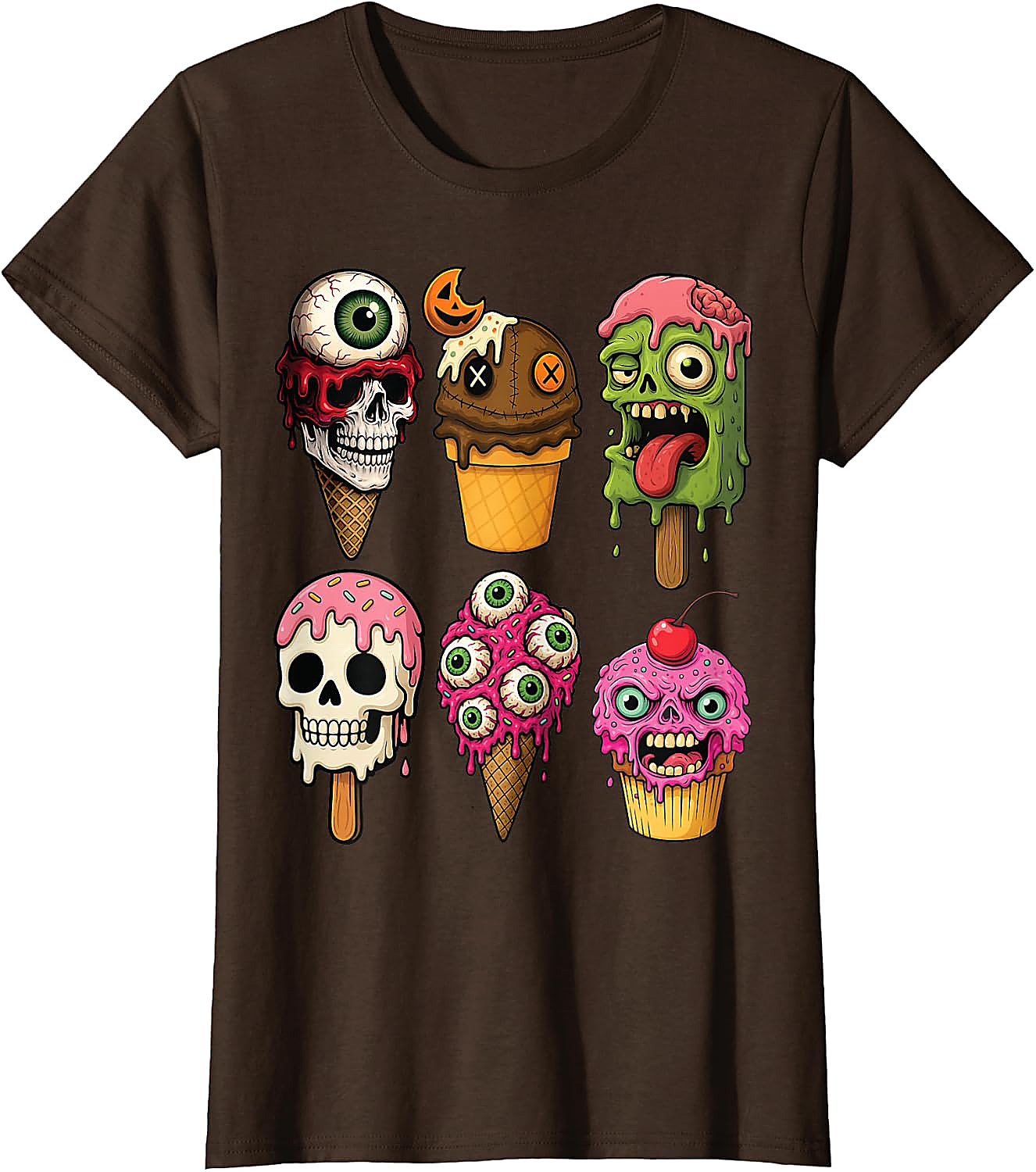 Halloween Ice Cream Monsters T-Shirt | Funny Horror Tee