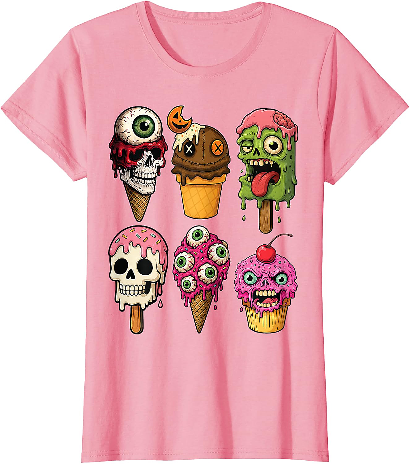 Halloween Ice Cream Monsters T-Shirt | Funny Horror Tee